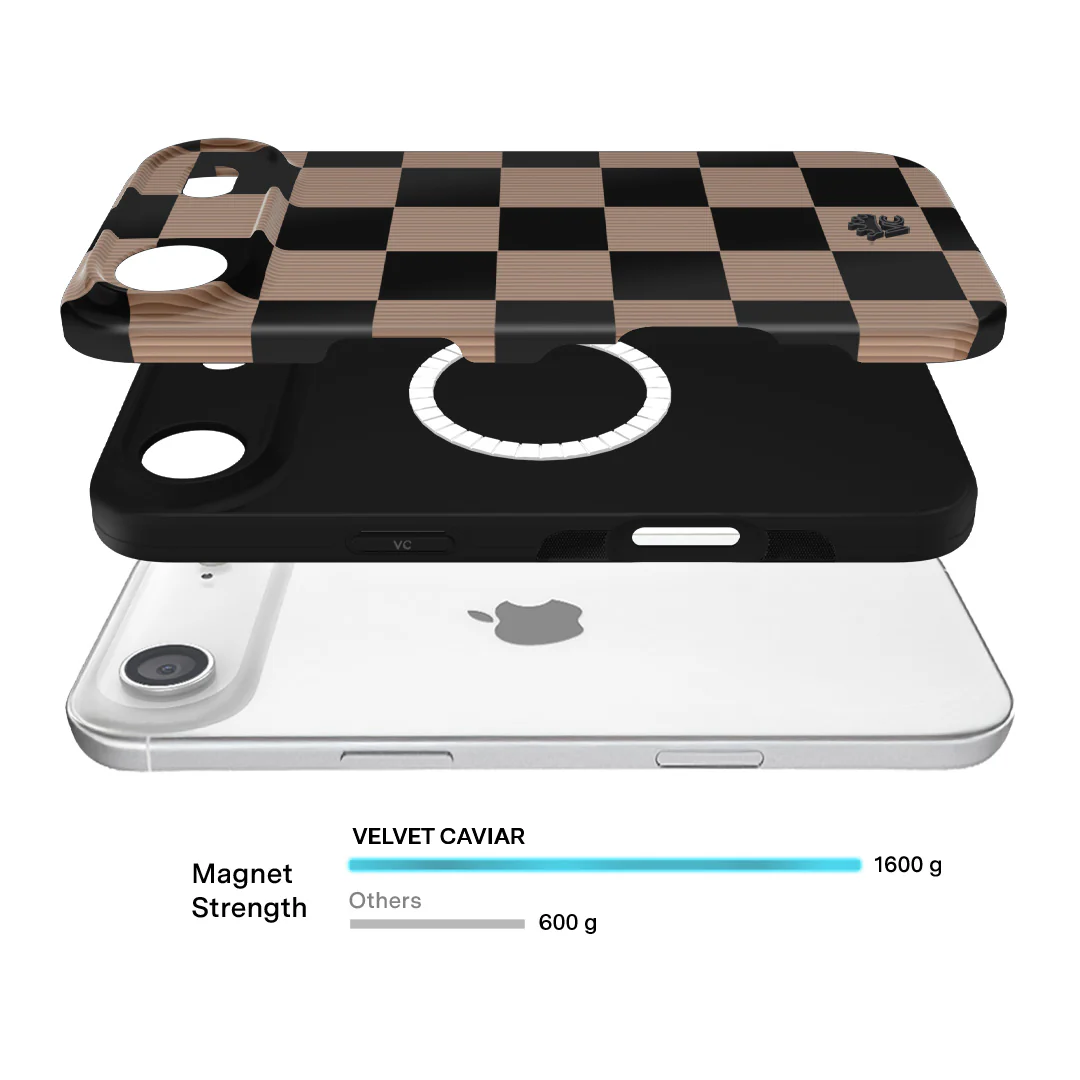 Mocha Vibe Checkered iPhone Case - Image 104