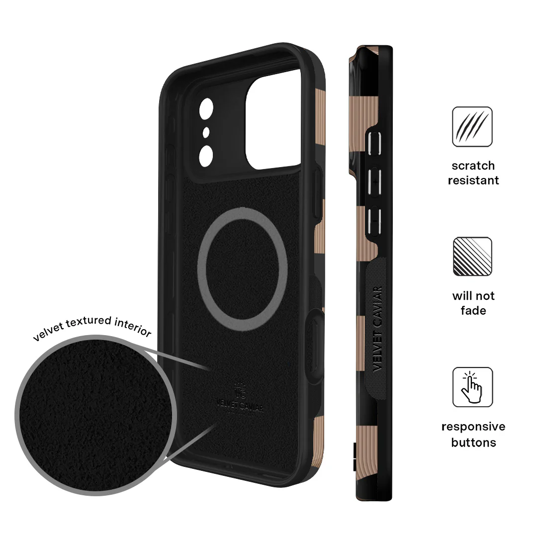 Mocha Vibe Checkered iPhone Case - Image 110