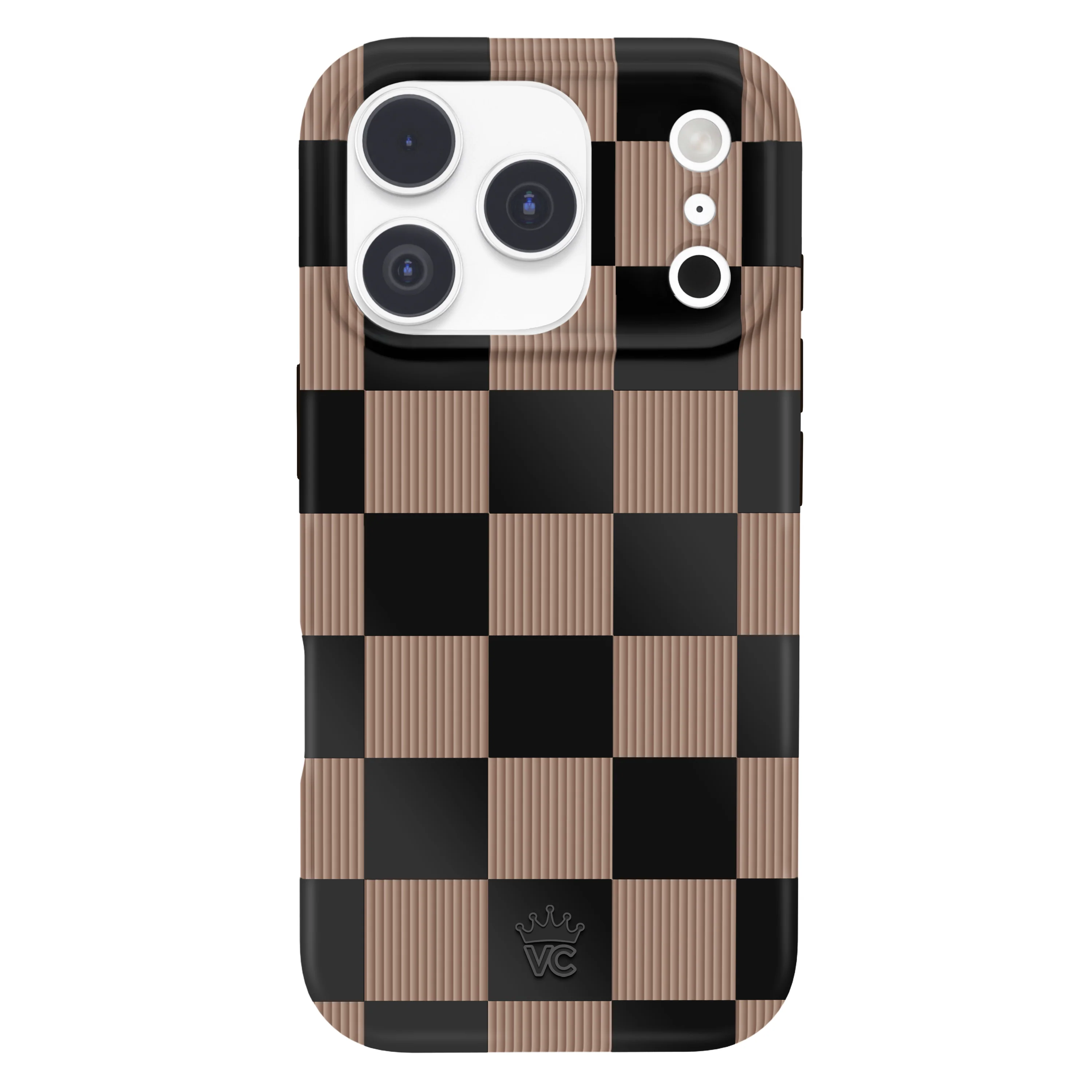 Mocha Vibe Checkered iPhone Case - Image 111