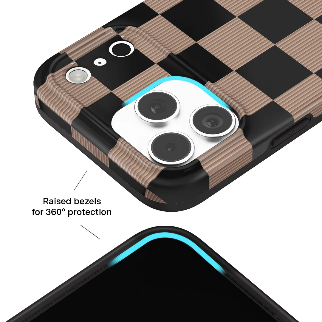Mocha Vibe Checkered iPhone Case - Image 113