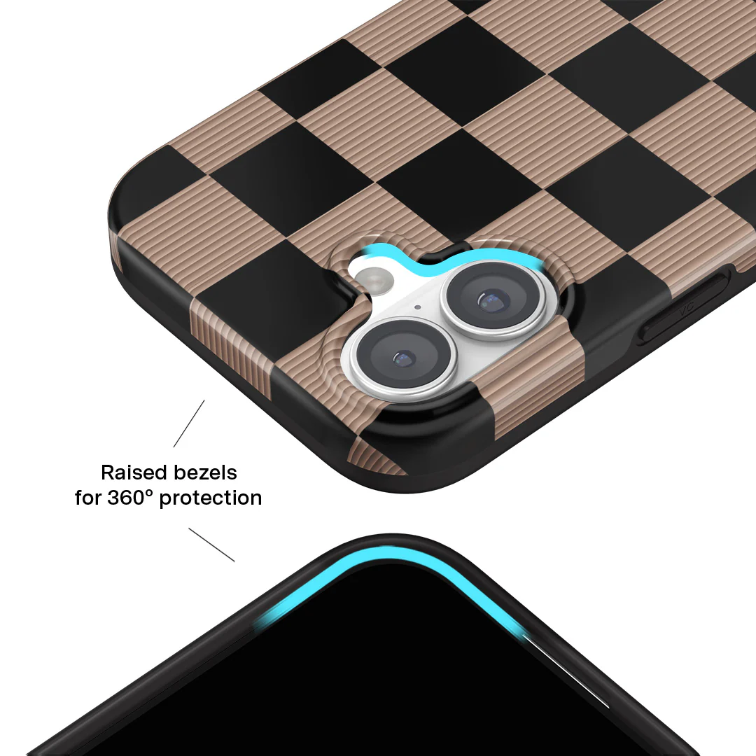 Mocha Vibe Checkered iPhone Case - Image 118