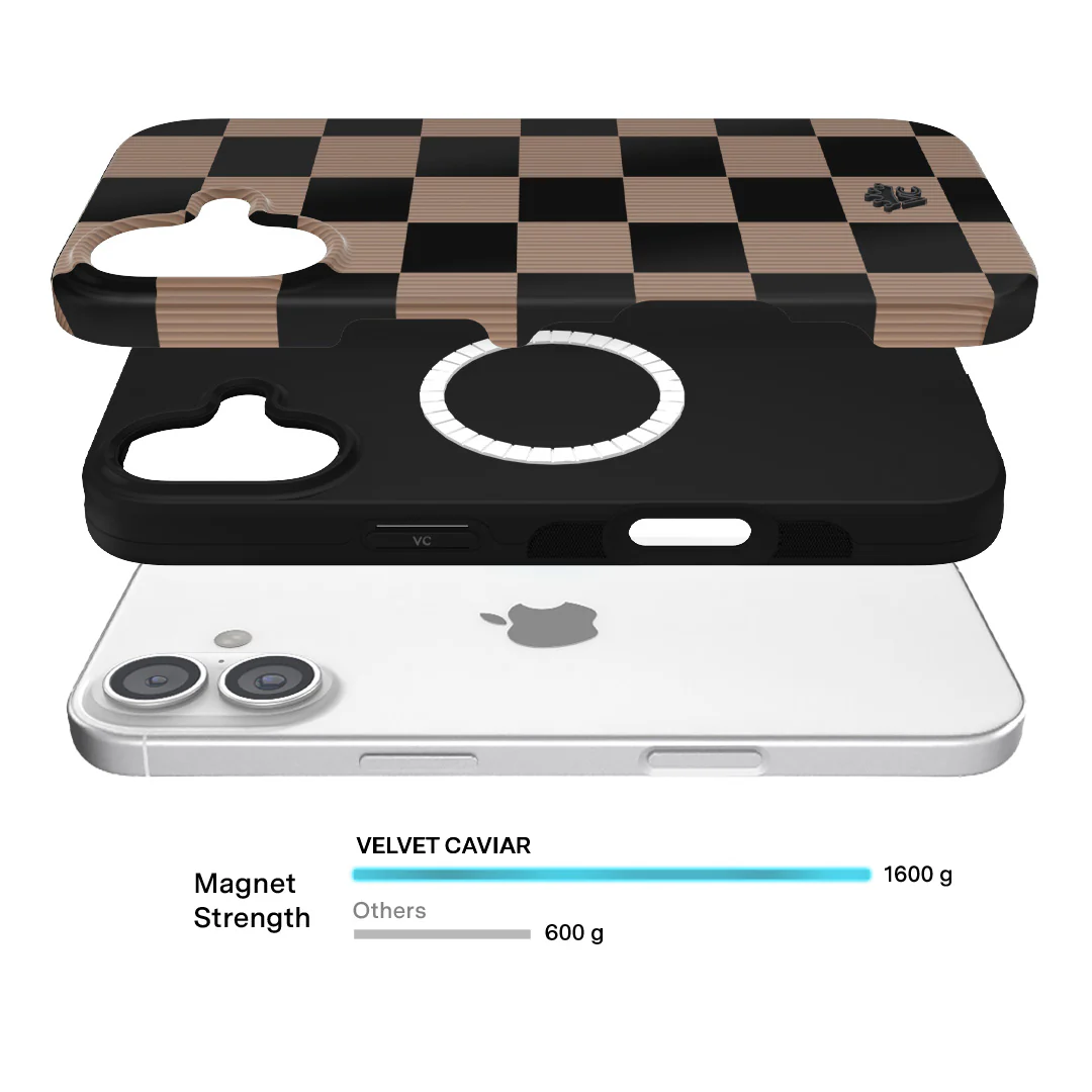 Mocha Vibe Checkered iPhone Case - Image 119