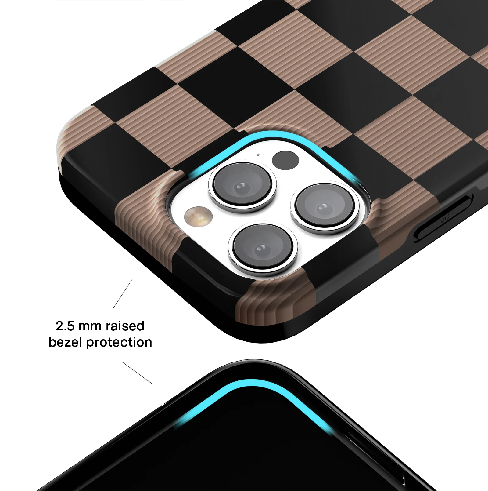 Mocha Vibe Checkered iPhone Case - Image 32