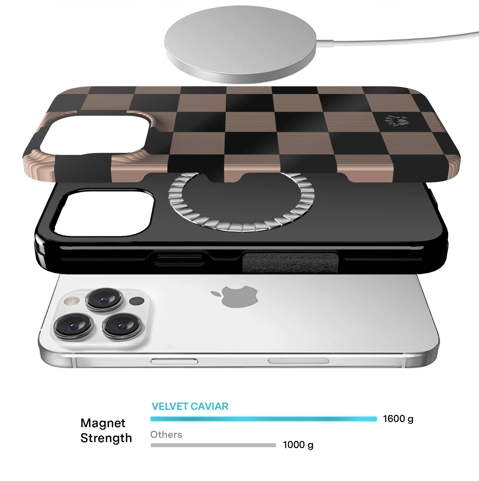 Mocha Vibe Checkered iPhone Case - Image 33