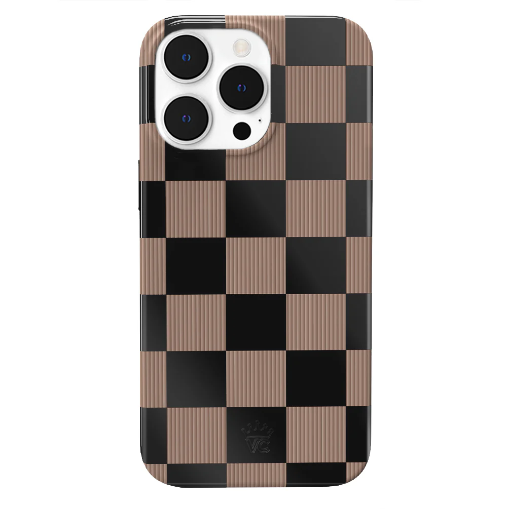 Mocha Vibe Checkered iPhone Case - Image 36