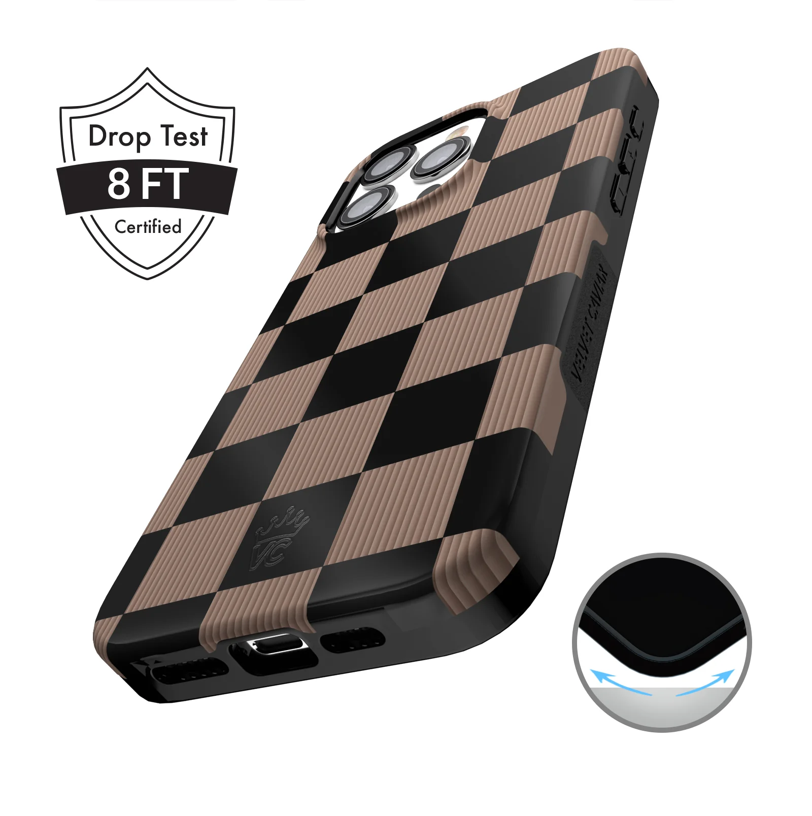 Mocha Vibe Checkered iPhone Case - Image 39