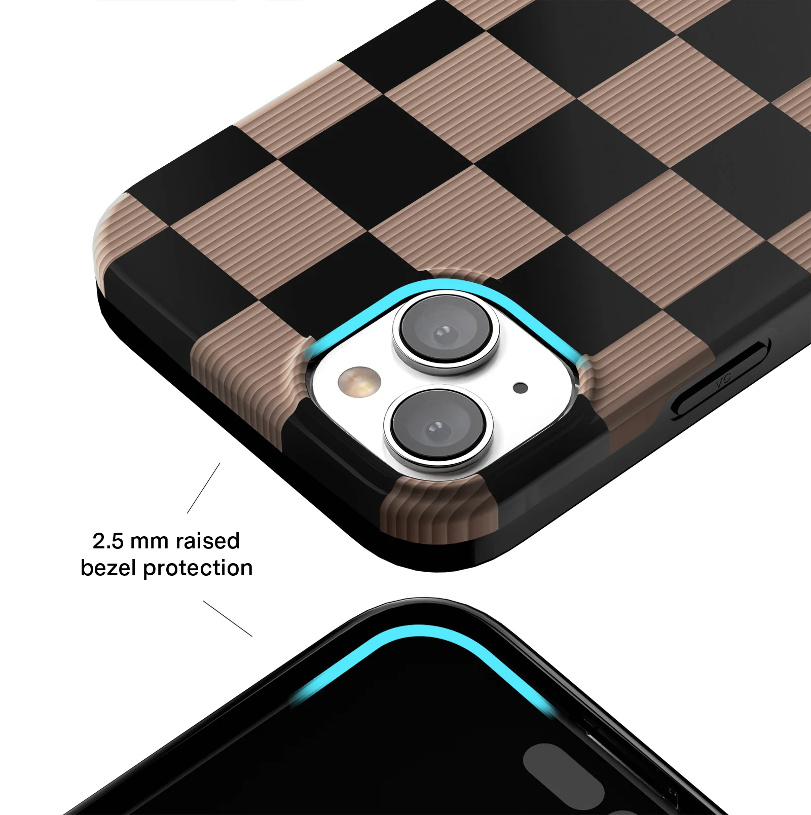 Mocha Vibe Checkered iPhone Case - Image 47
