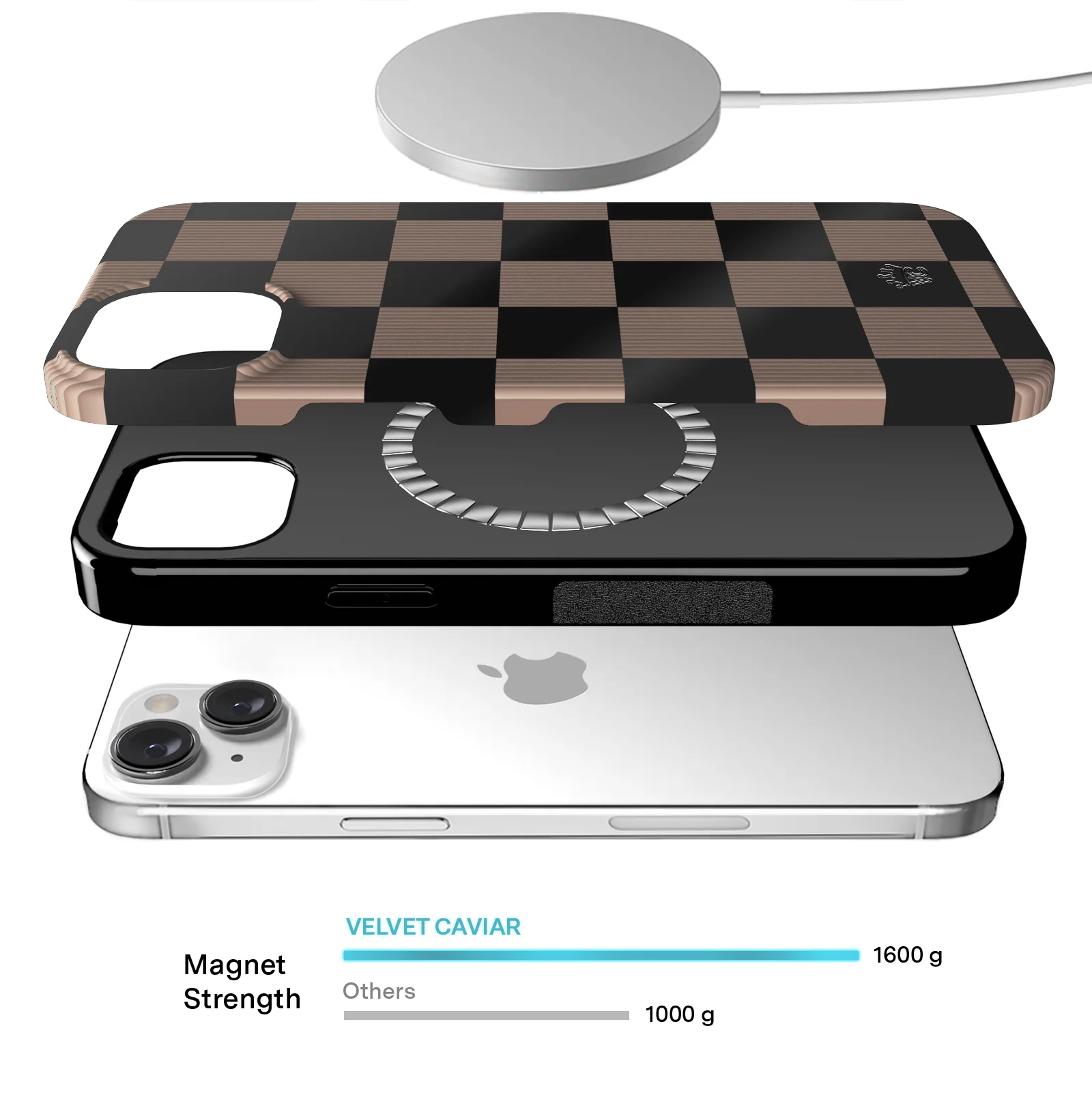 Mocha Vibe Checkered iPhone Case - Image 48