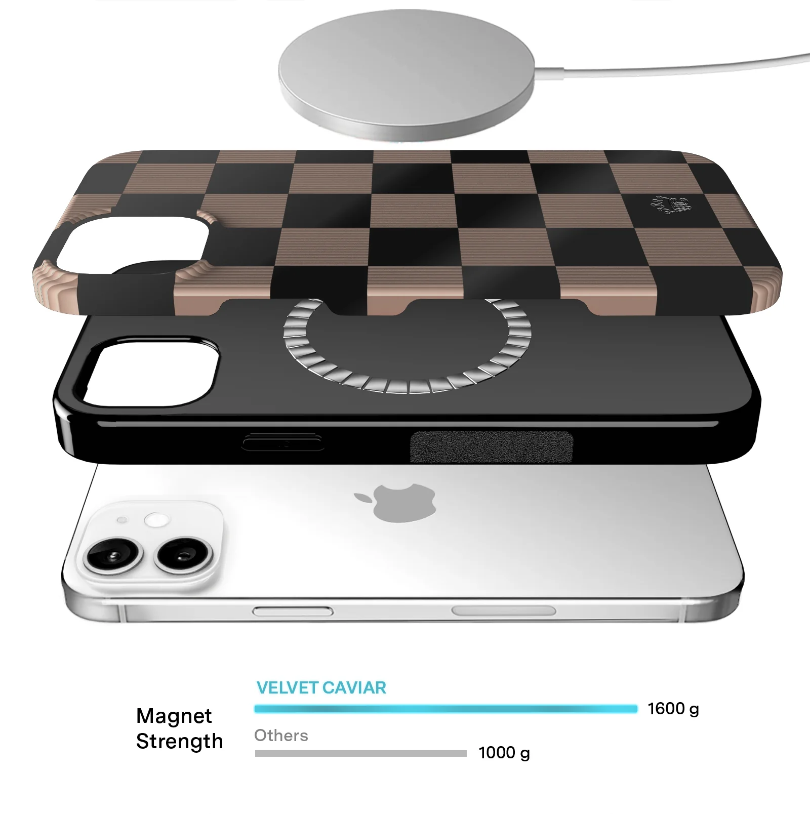 Mocha Vibe Checkered iPhone Case - Image 68