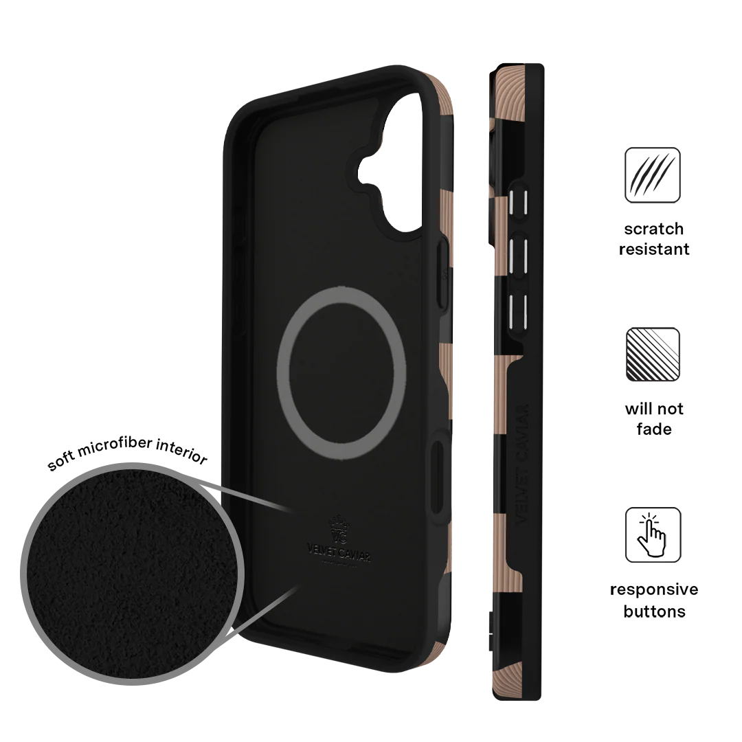 Mocha Vibe Checkered iPhone Case - Image 90