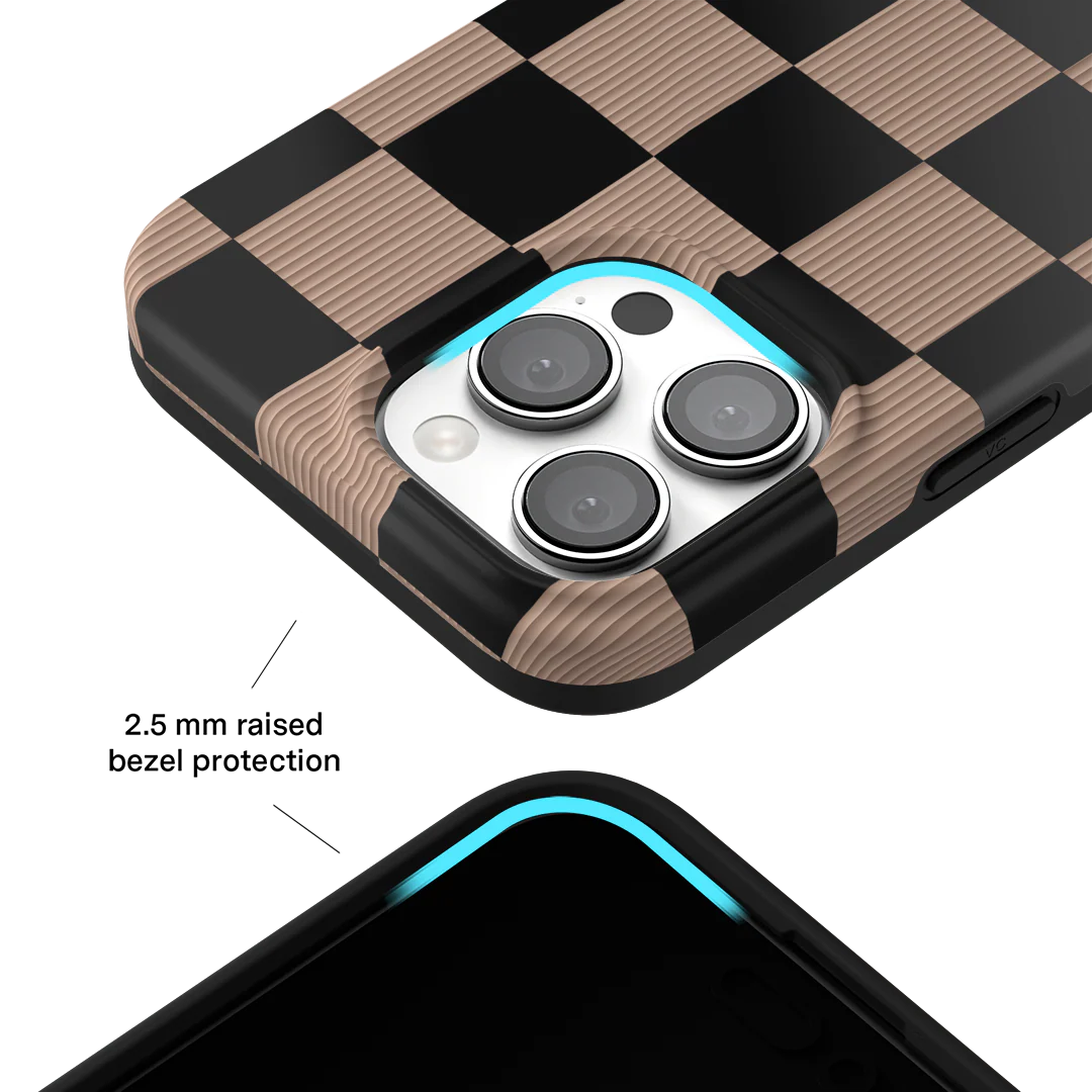 Mocha Vibe Checkered iPhone Case - Image 92