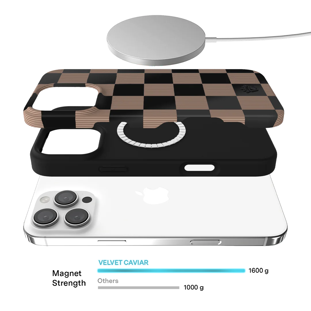 Mocha Vibe Checkered iPhone Case - Image 98