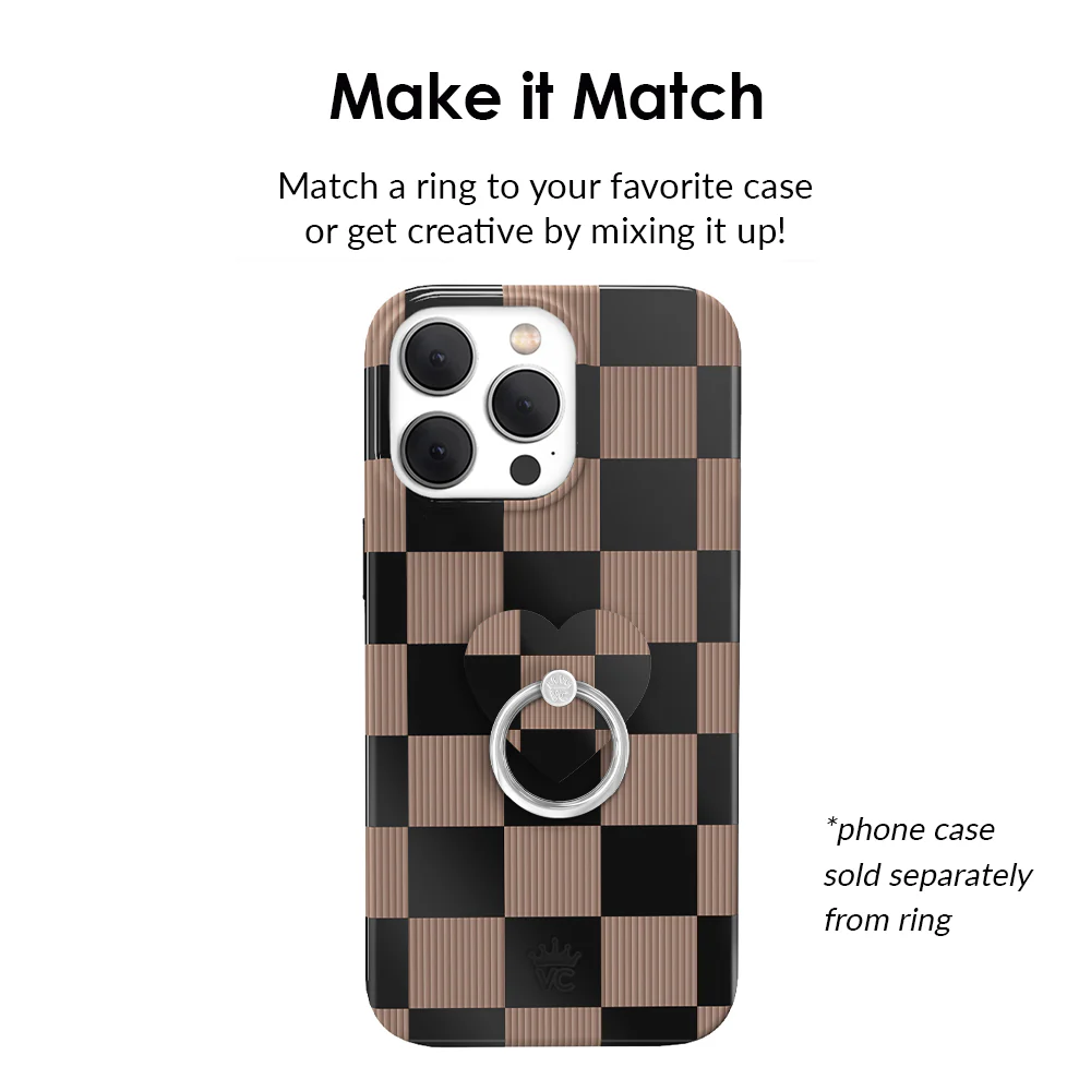 Mocha Vibe Checkered Phone Ring - Image 2