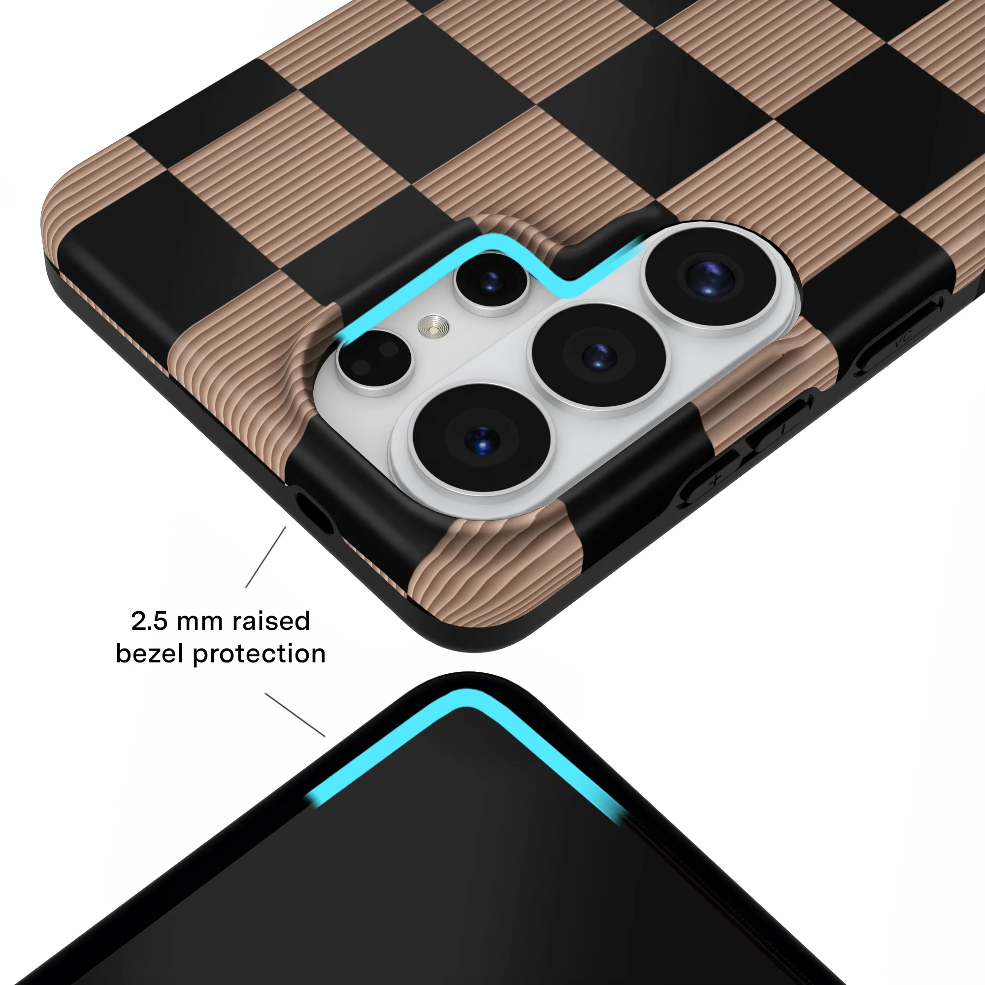 Mocha Vibe Checkered Samsung Case - Image 101