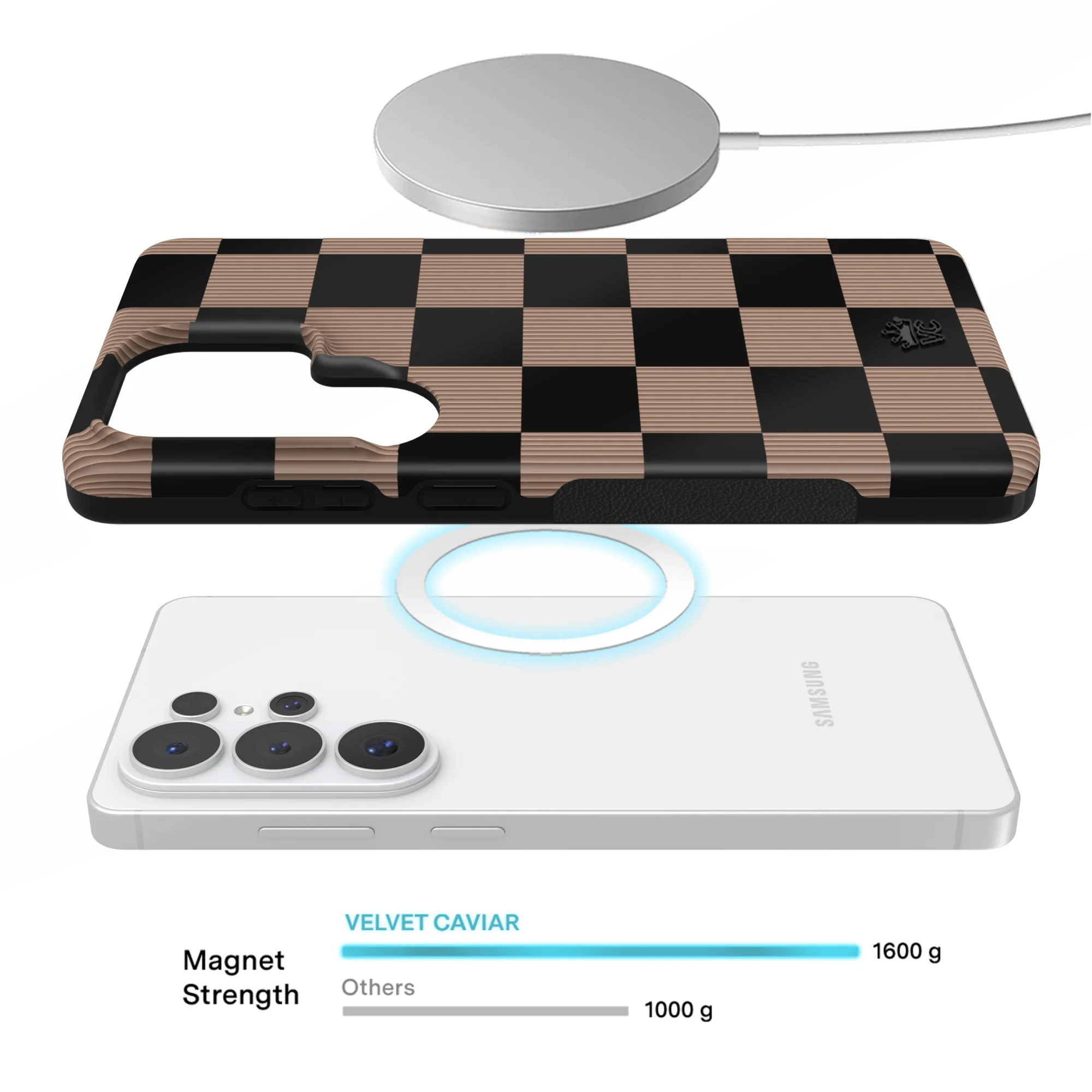 Mocha Vibe Checkered Samsung Case - Image 102