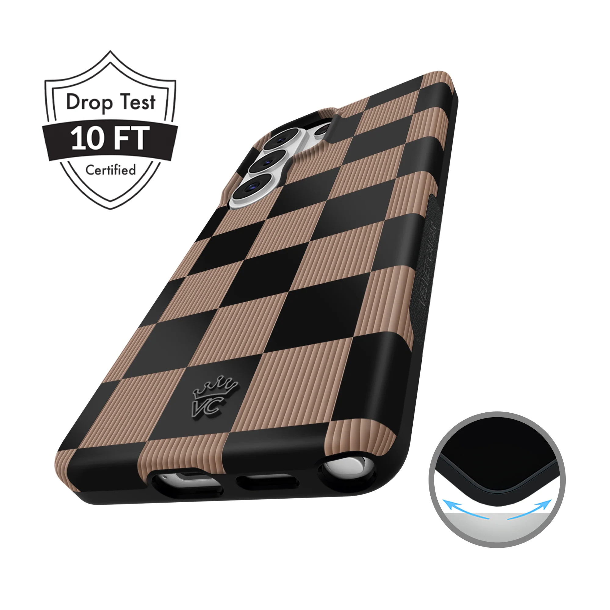 Mocha Vibe Checkered Samsung Case - Image 103