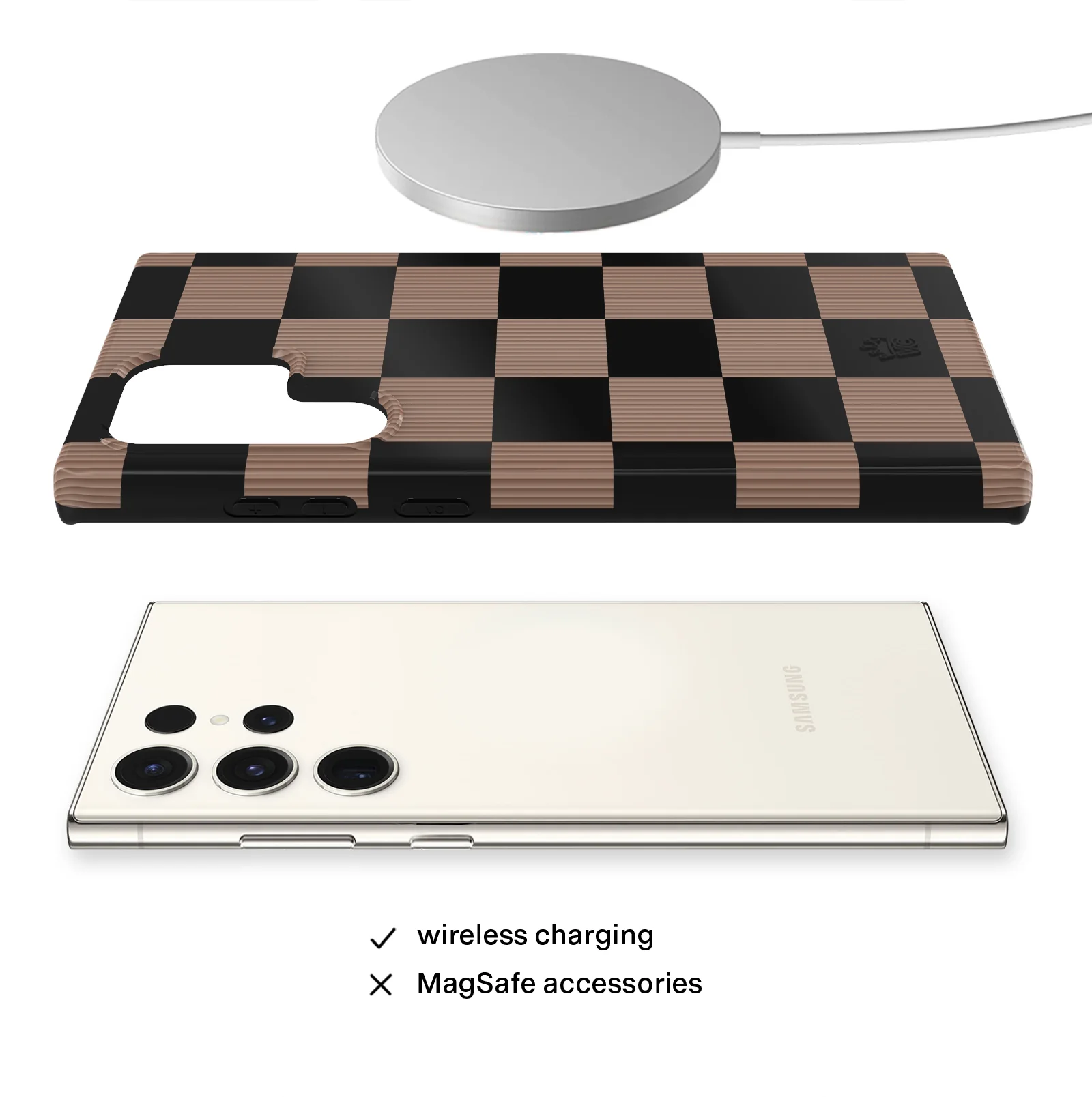 Mocha Vibe Checkered Samsung Case - Image 17