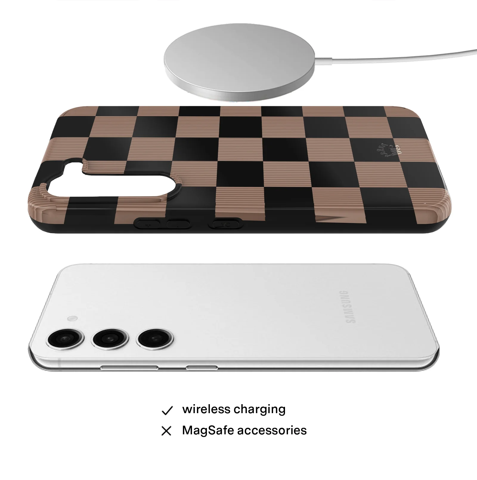 Mocha Vibe Checkered Samsung Case - Image 23