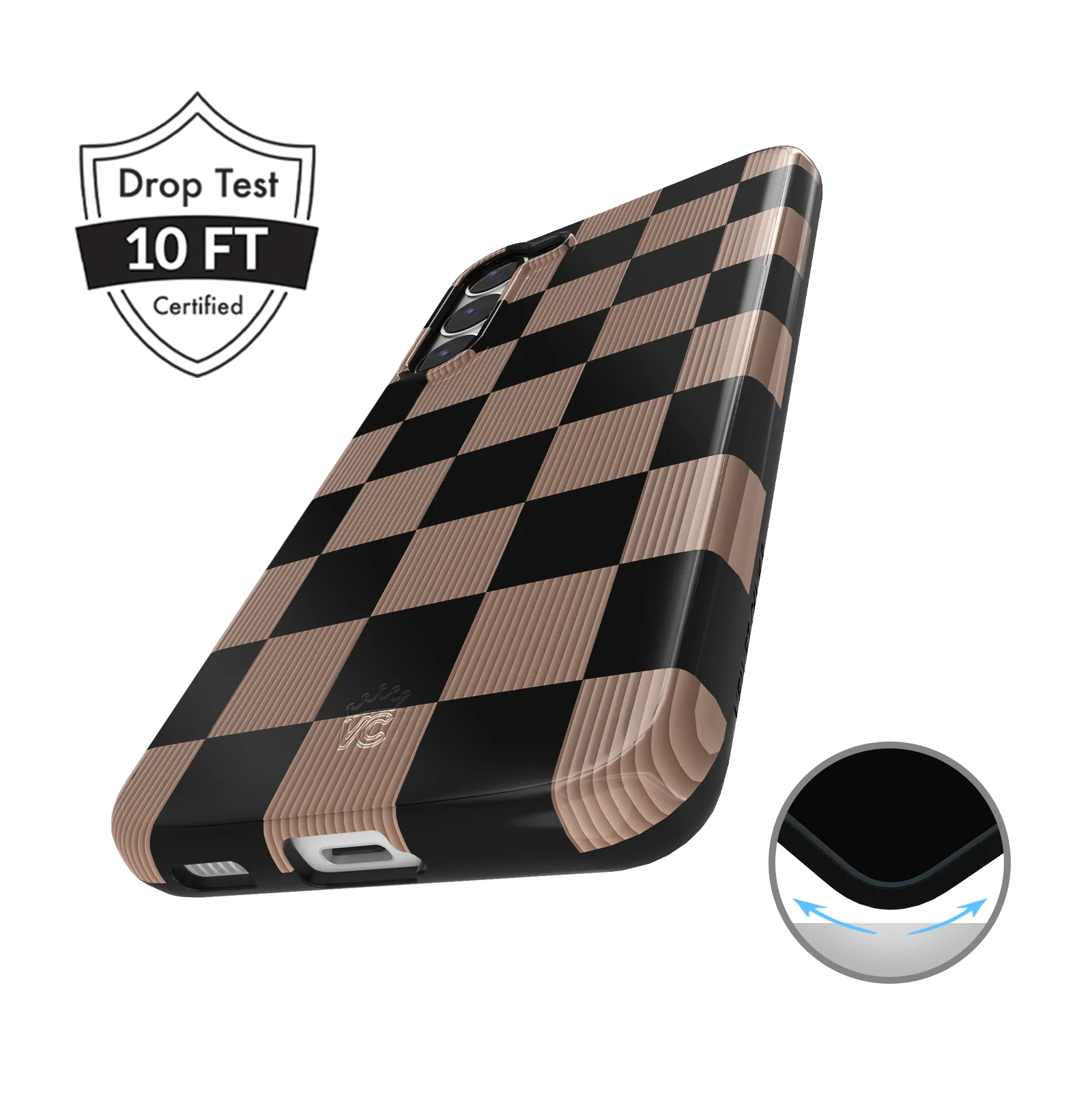 Mocha Vibe Checkered Samsung Case - Image 25