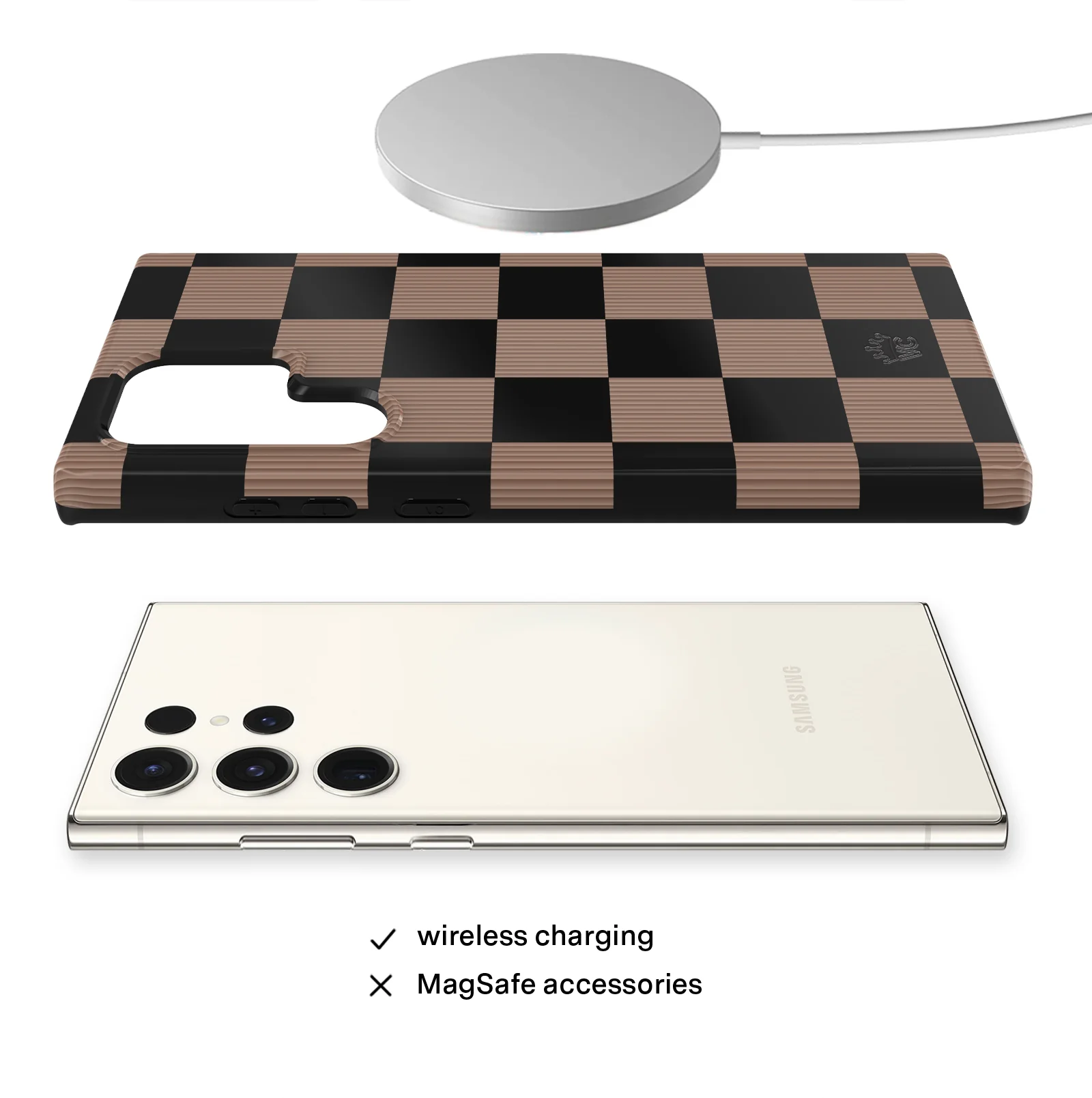 Mocha Vibe Checkered Samsung Case - Image 36