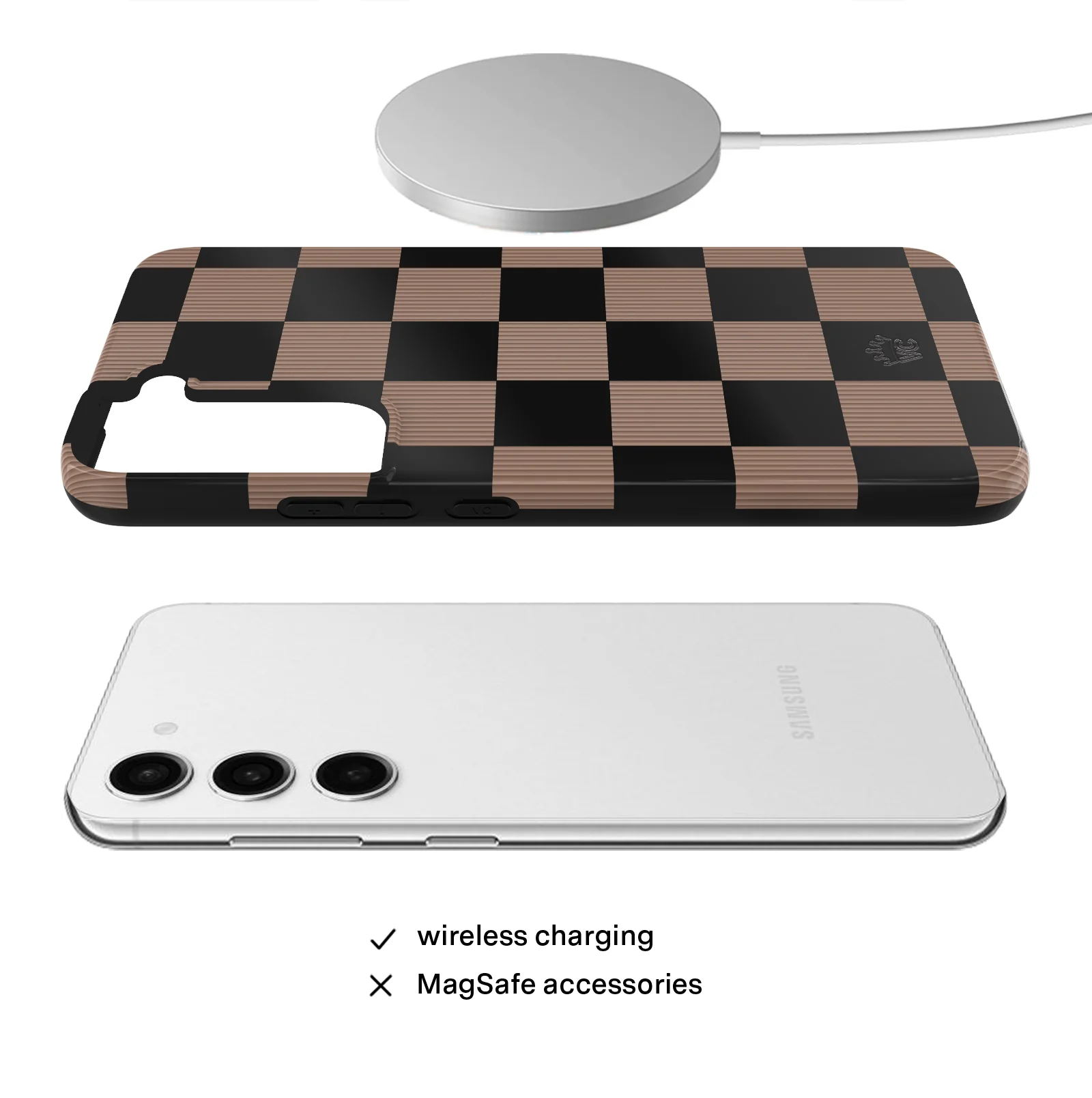 Mocha Vibe Checkered Samsung Case - Image 42