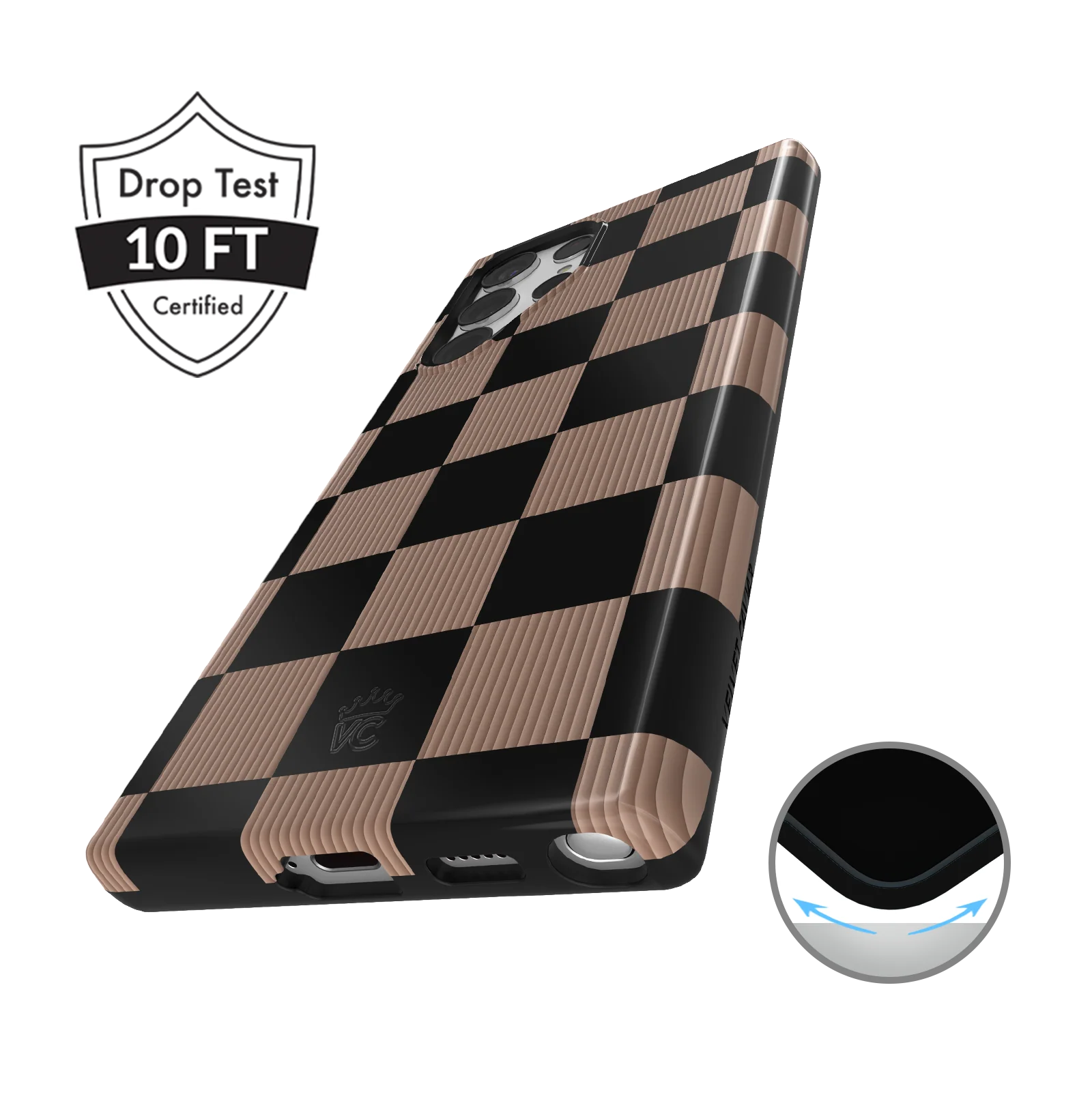 Mocha Vibe Checkered Samsung Case - Image 45