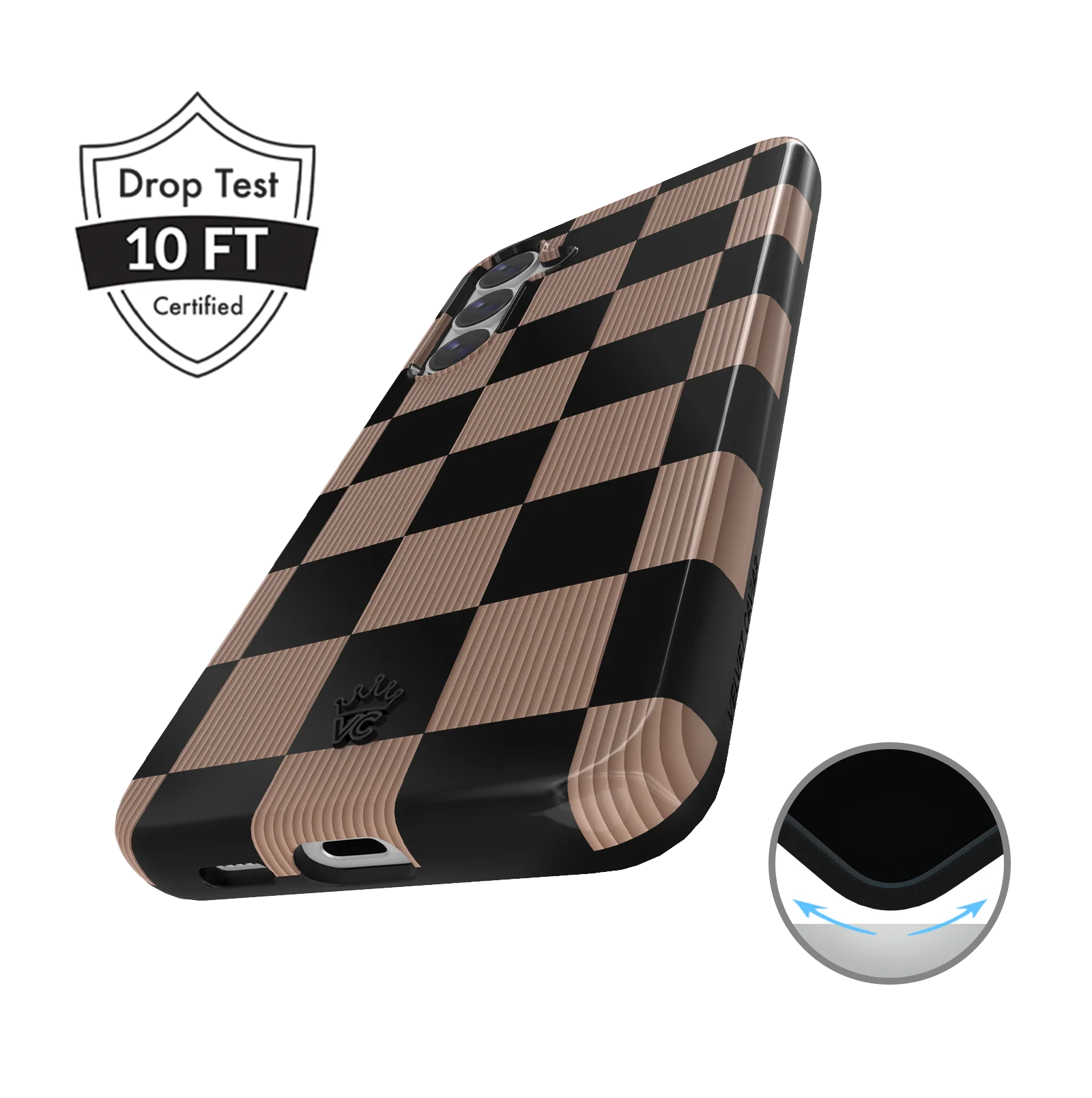 Mocha Vibe Checkered Samsung Case - Image 5