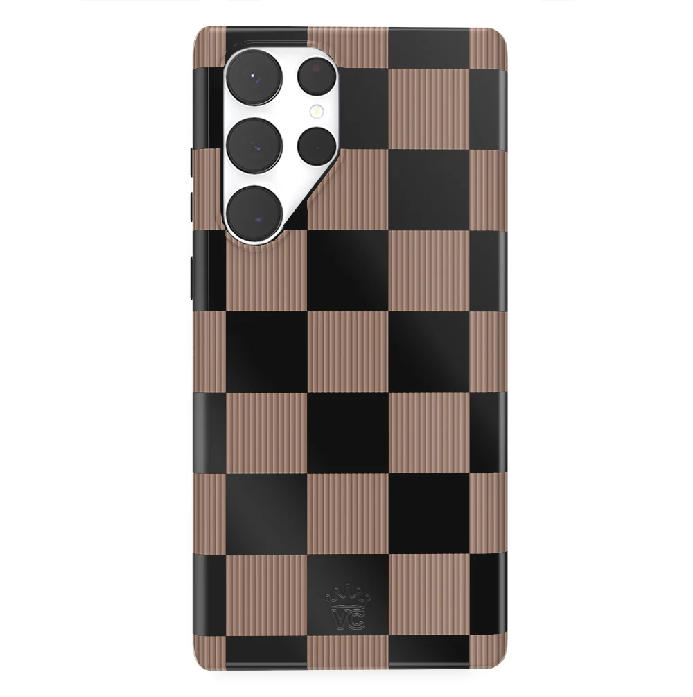 Mocha Vibe Checkered Samsung Case - Image 51