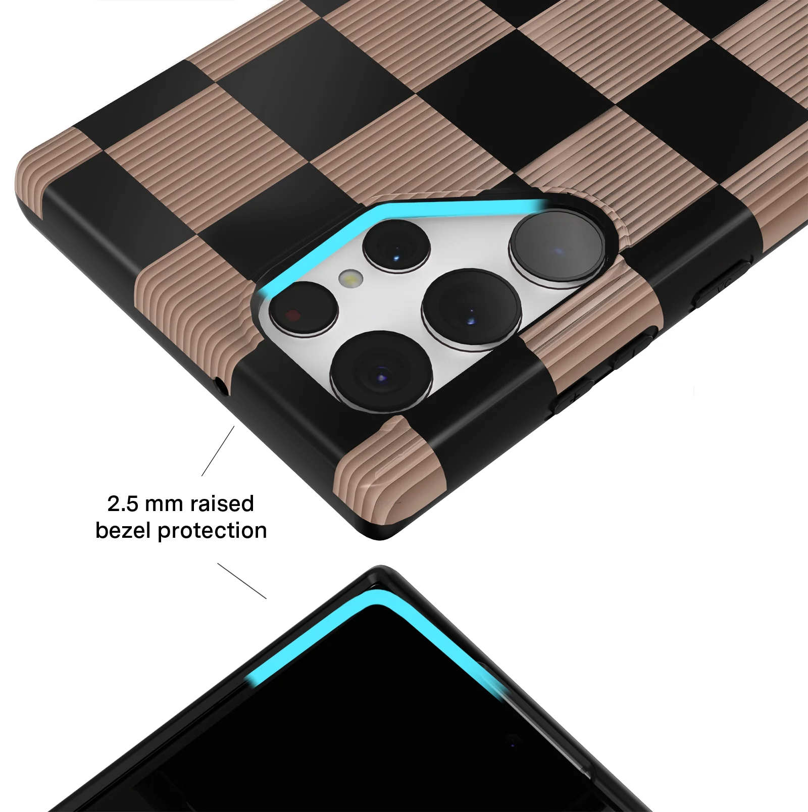 Mocha Vibe Checkered Samsung Case - Image 53