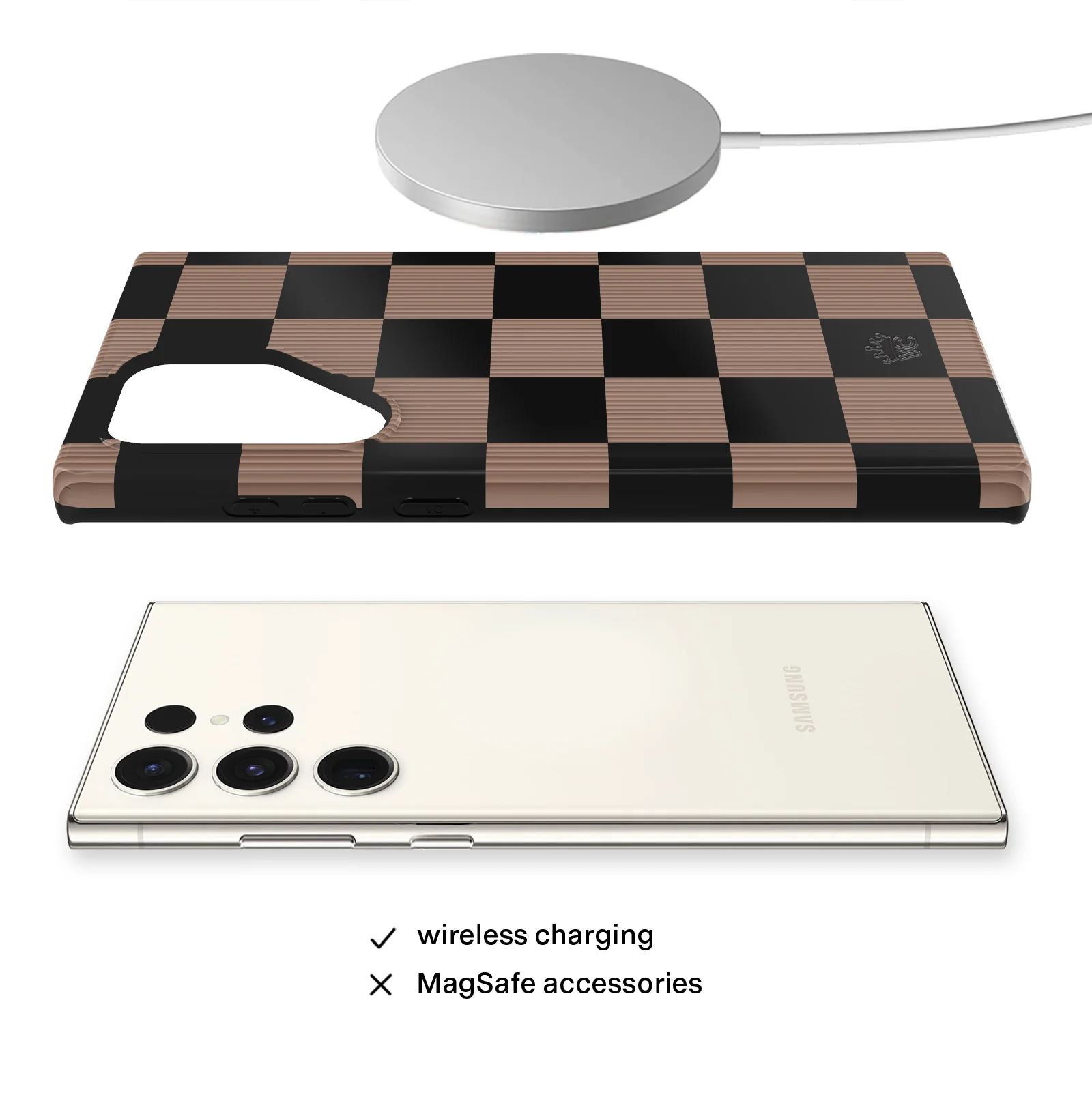 Mocha Vibe Checkered Samsung Case - Image 54
