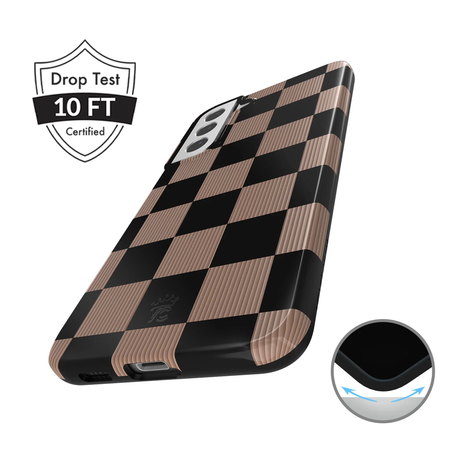 Mocha Vibe Checkered Samsung Case - Image 55