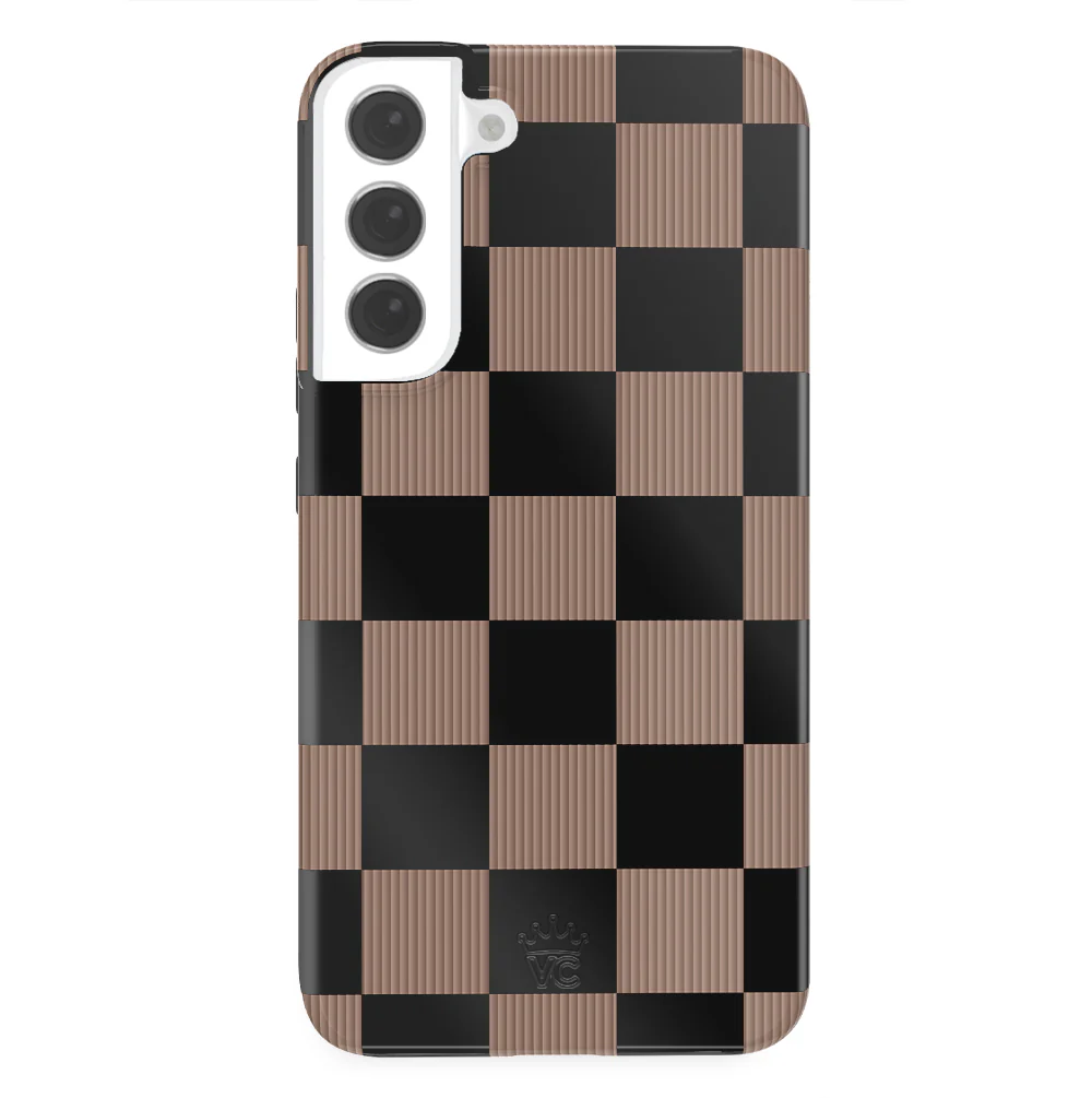 Mocha Vibe Checkered Samsung Case - Image 57