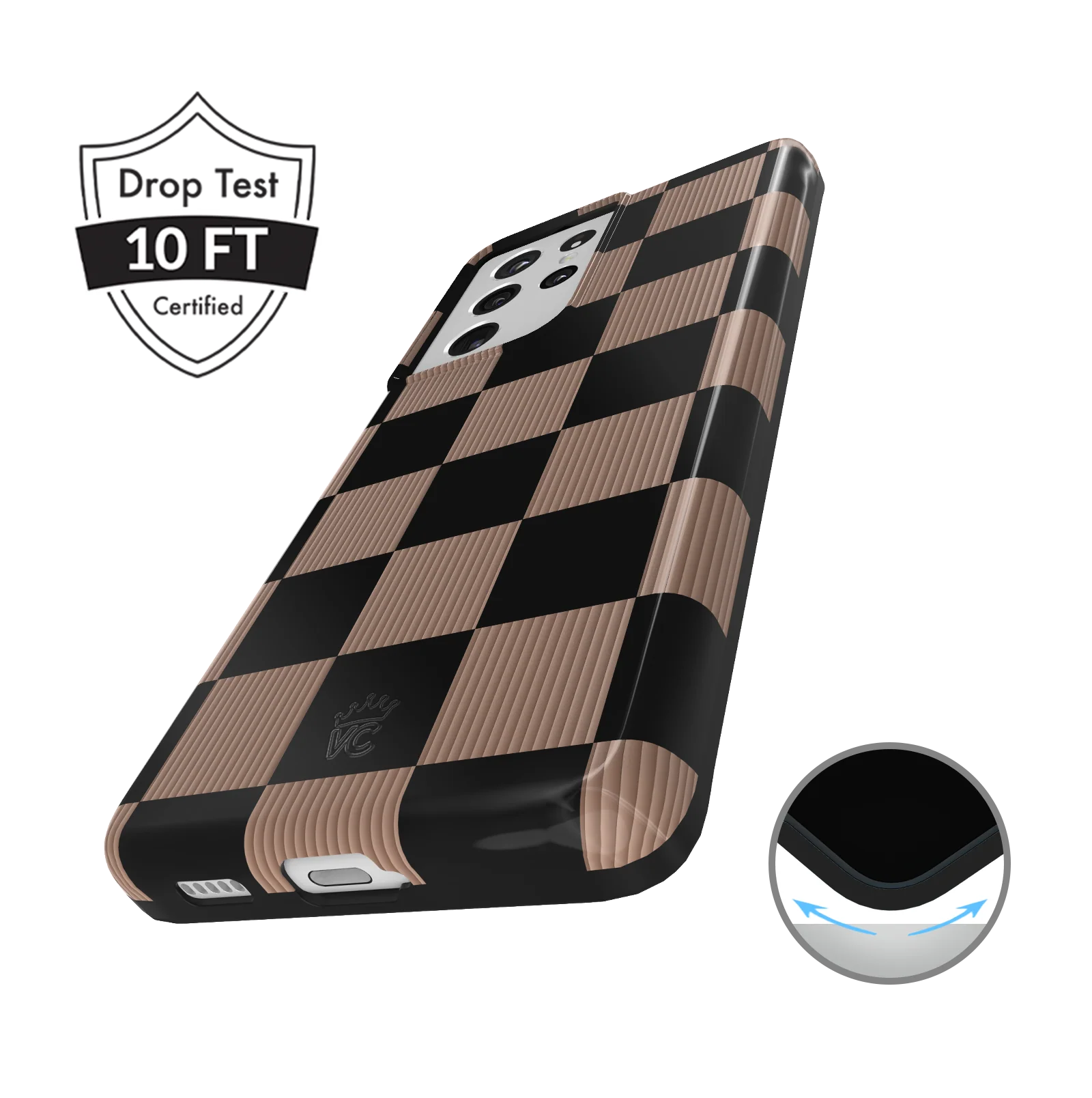 Mocha Vibe Checkered Samsung Case - Image 60