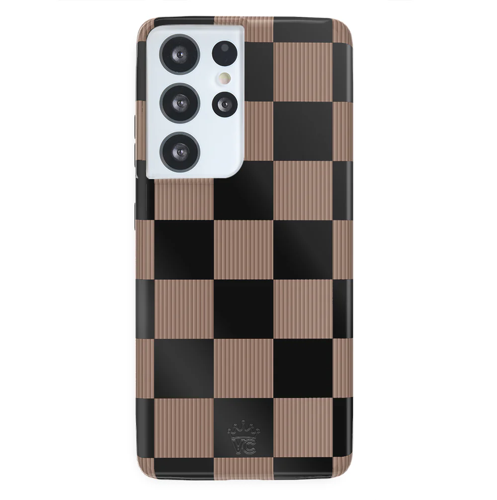 Mocha Vibe Checkered Samsung Case - Image 68