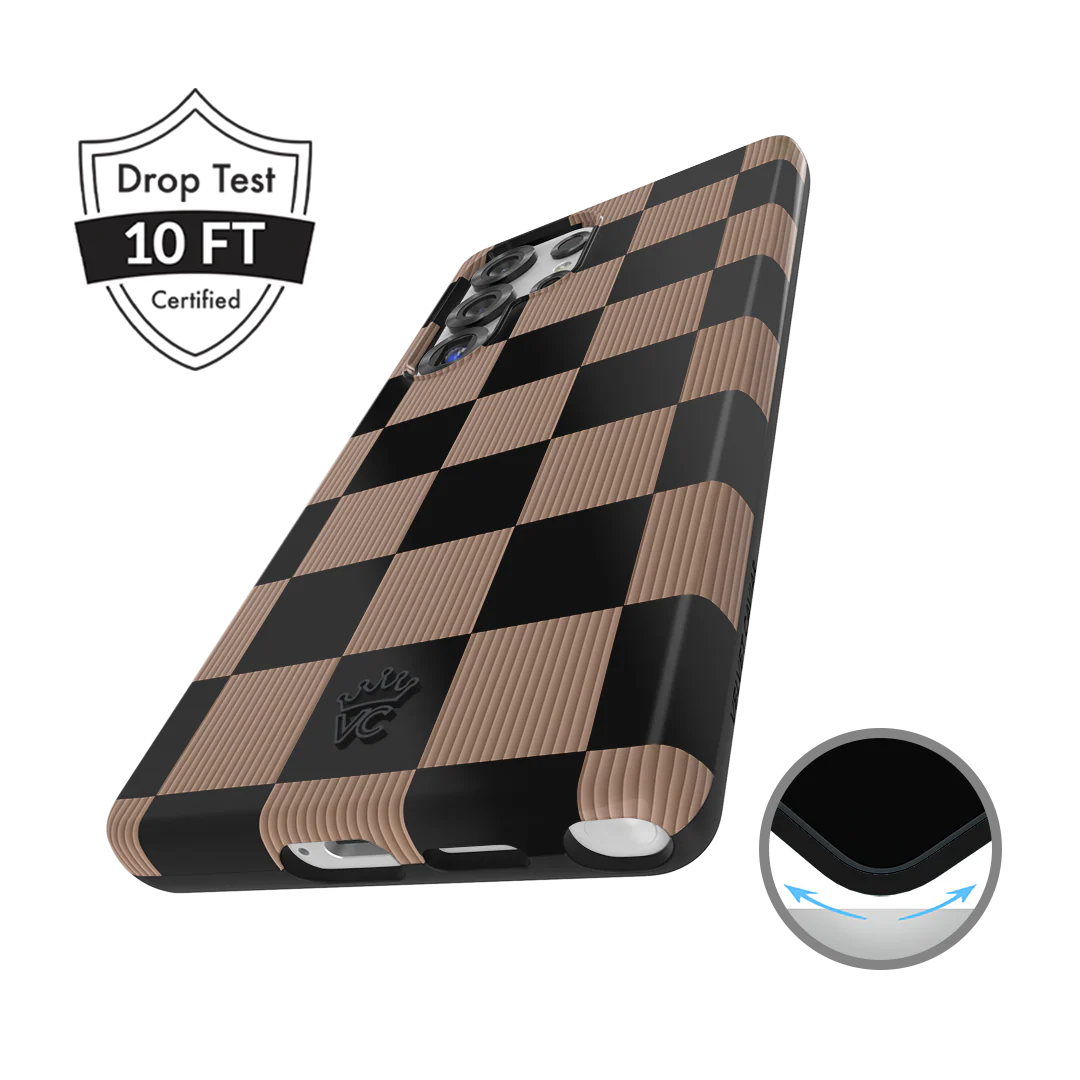 Mocha Vibe Checkered Samsung Case - Image 74