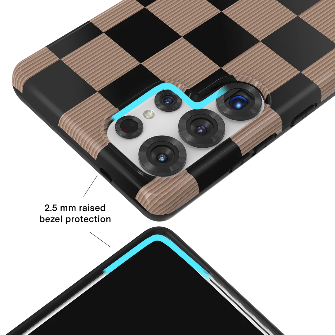 Mocha Vibe Checkered Samsung Case - Image 75