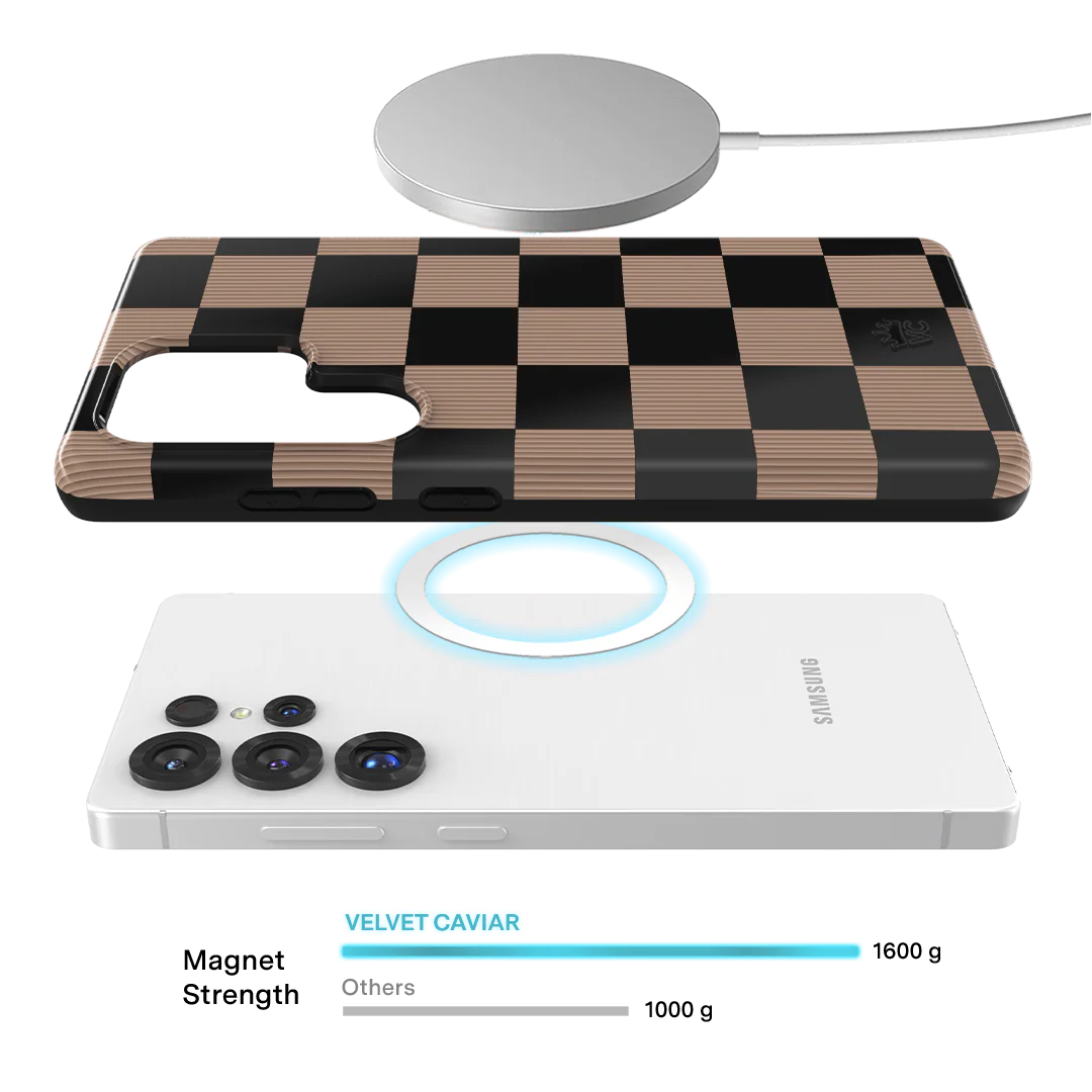 Mocha Vibe Checkered Samsung Case - Image 76