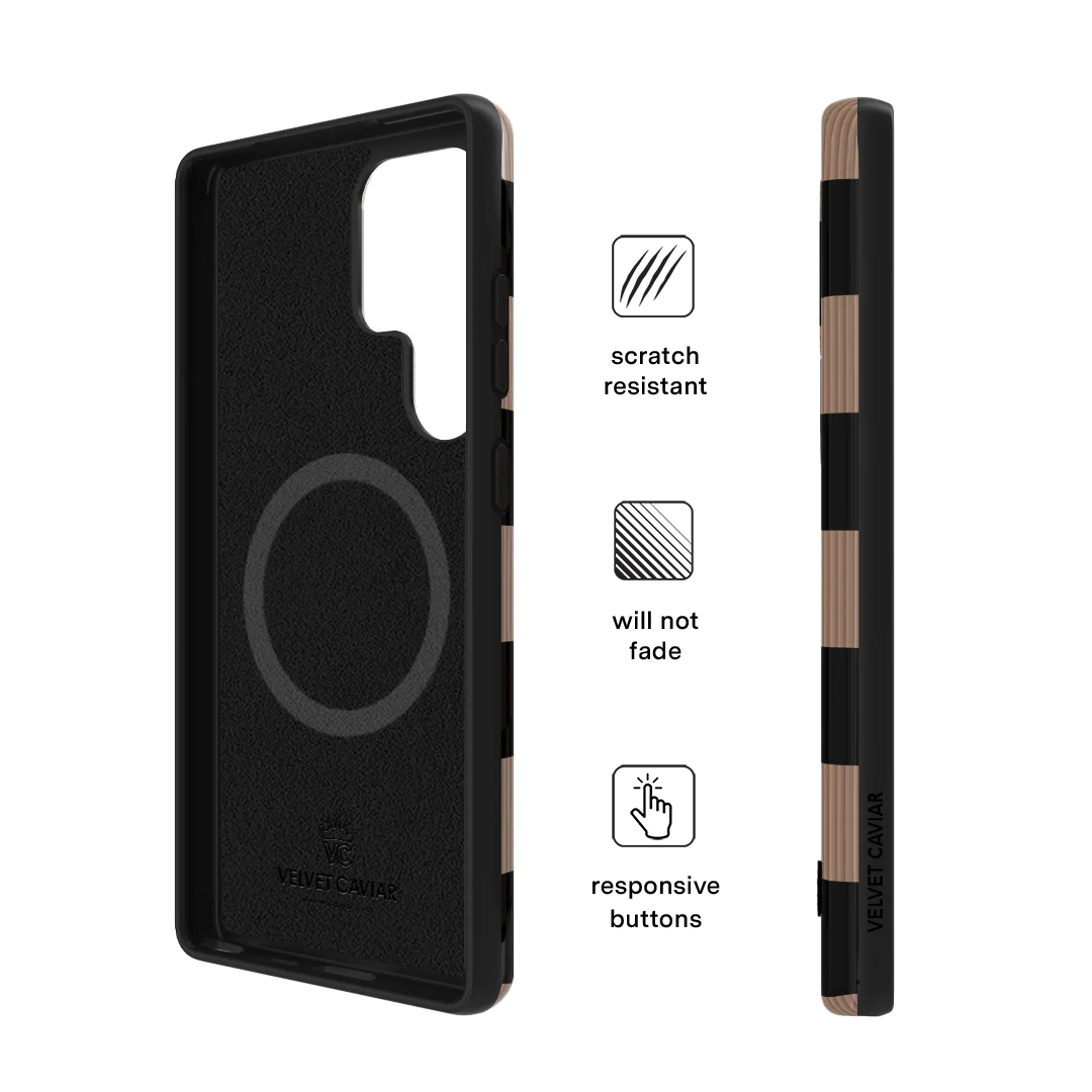 Mocha Vibe Checkered Samsung Case - Image 77