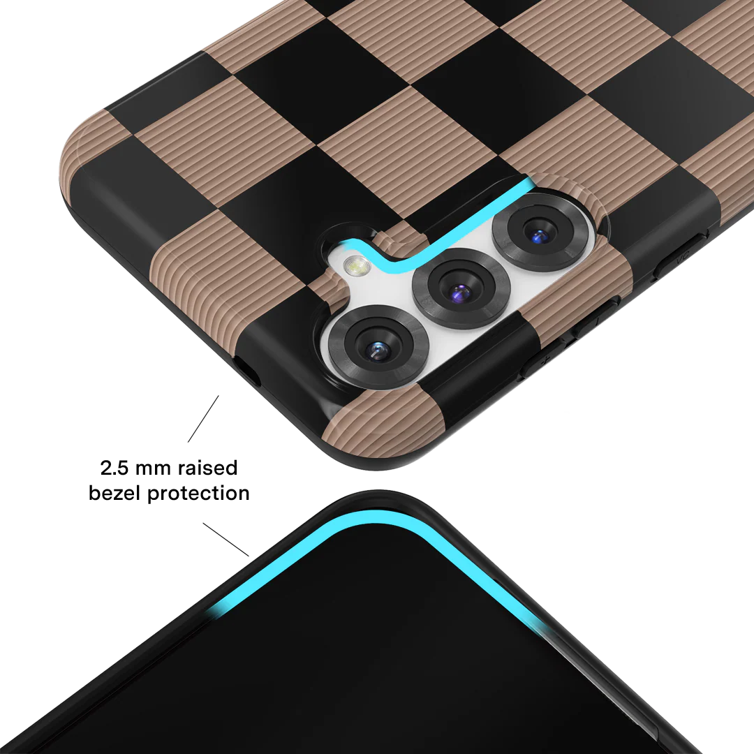 Mocha Vibe Checkered Samsung Case - Image 80