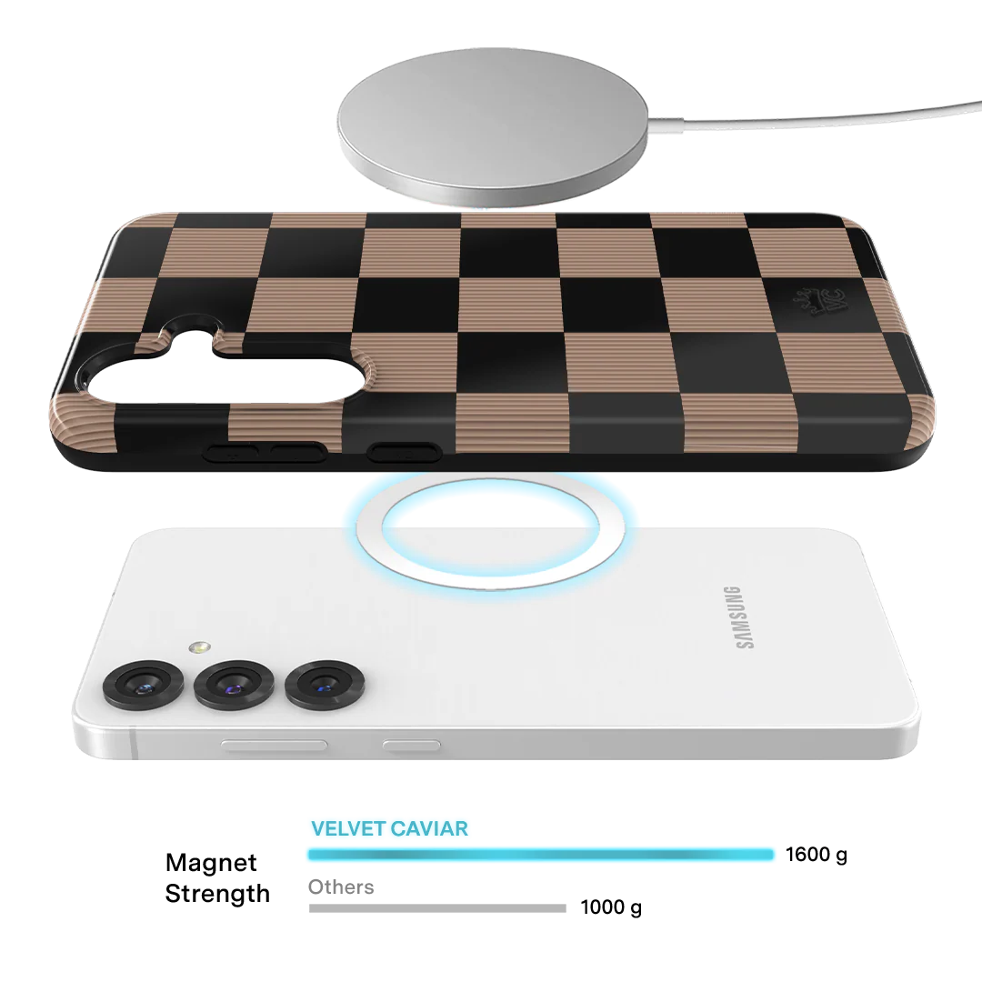 Mocha Vibe Checkered Samsung Case - Image 82