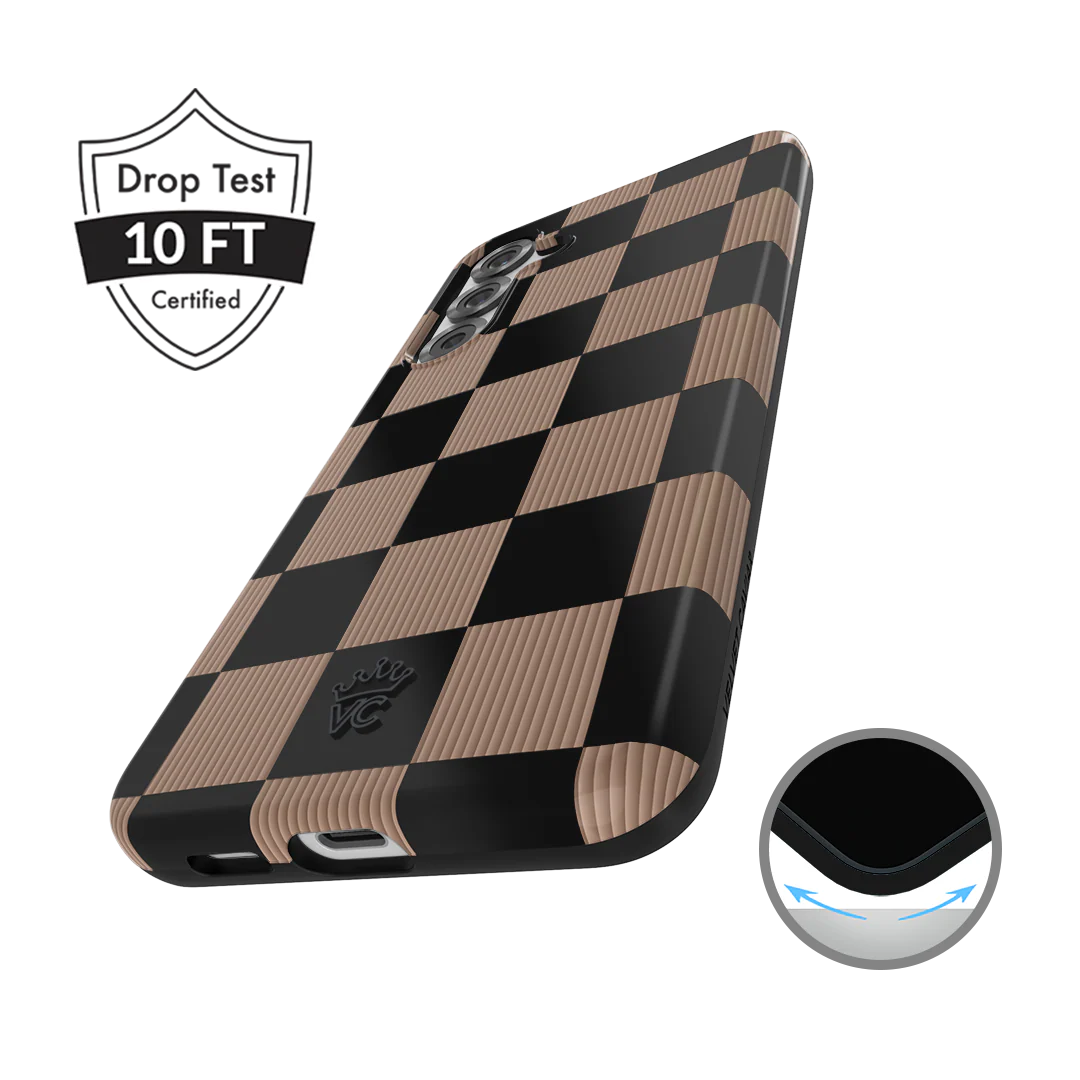 Mocha Vibe Checkered Samsung Case - Image 88