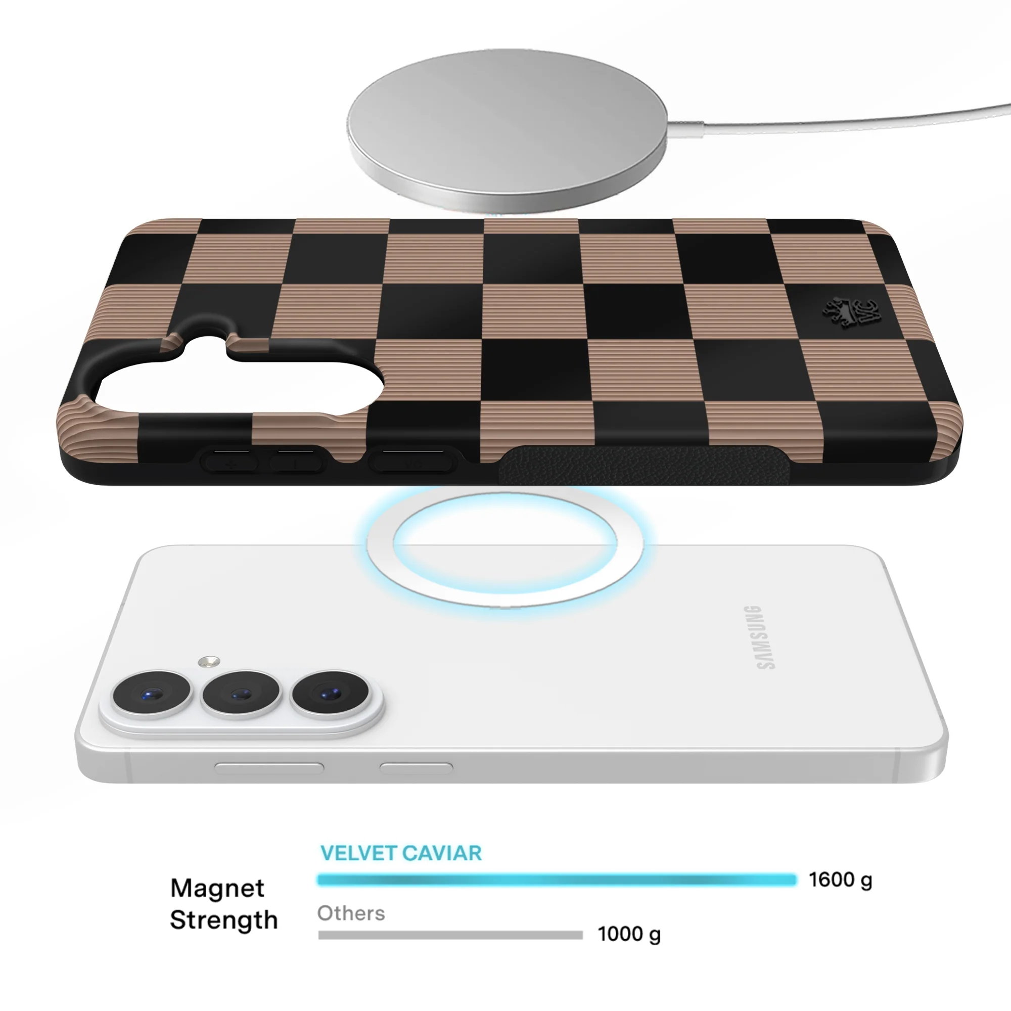 Mocha Vibe Checkered Samsung Case - Image 92
