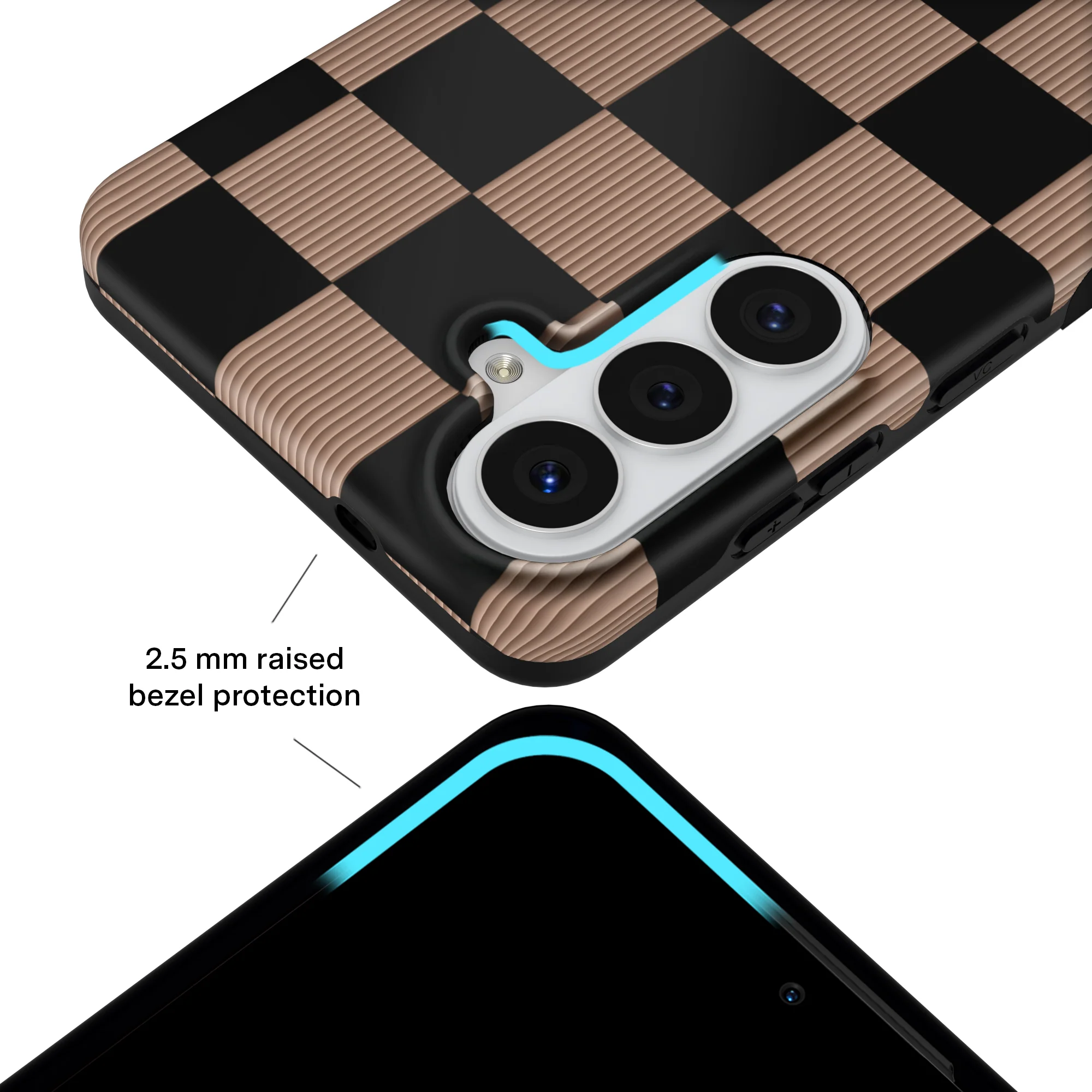 Mocha Vibe Checkered Samsung Case - Image 96