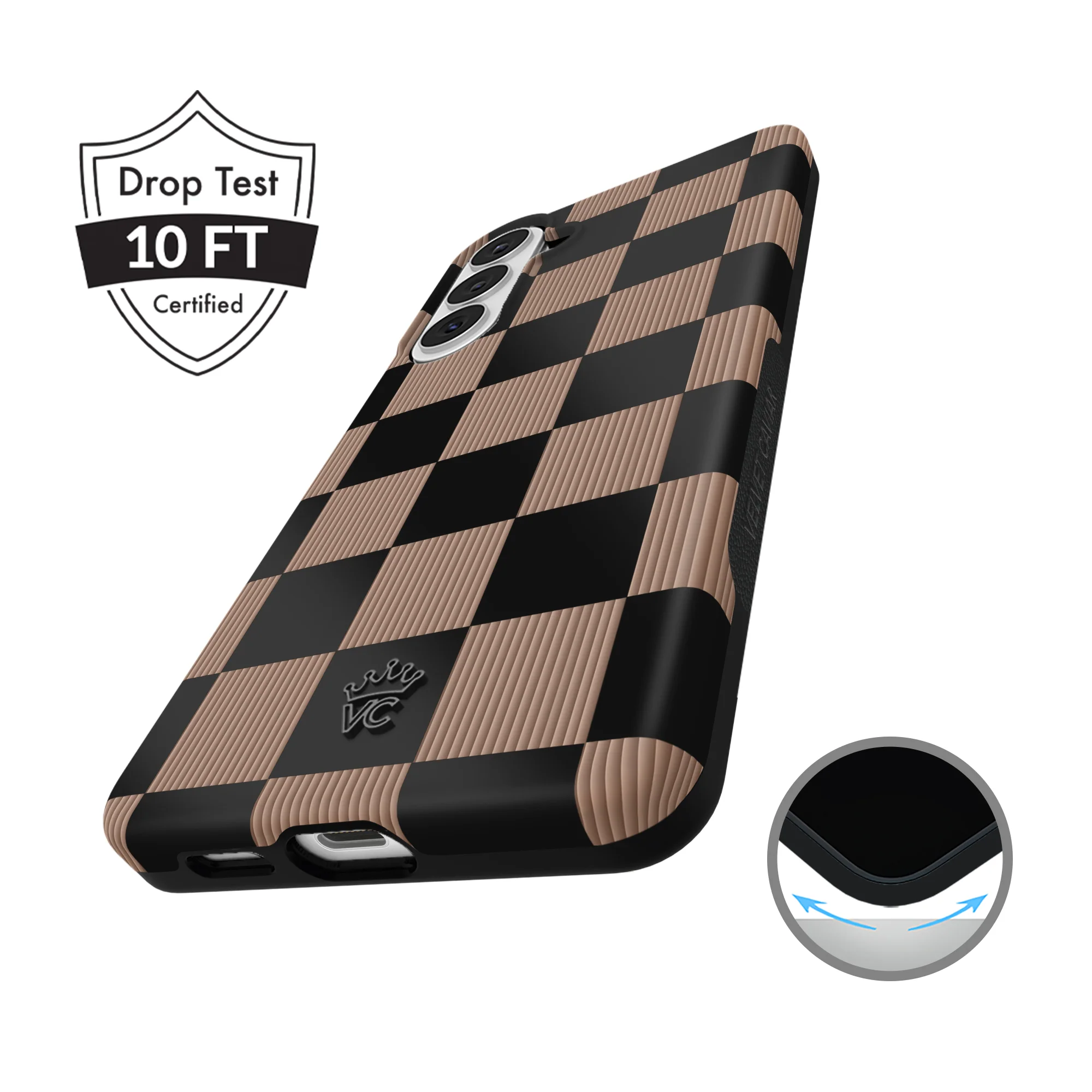 Mocha Vibe Checkered Samsung Case - Image 98