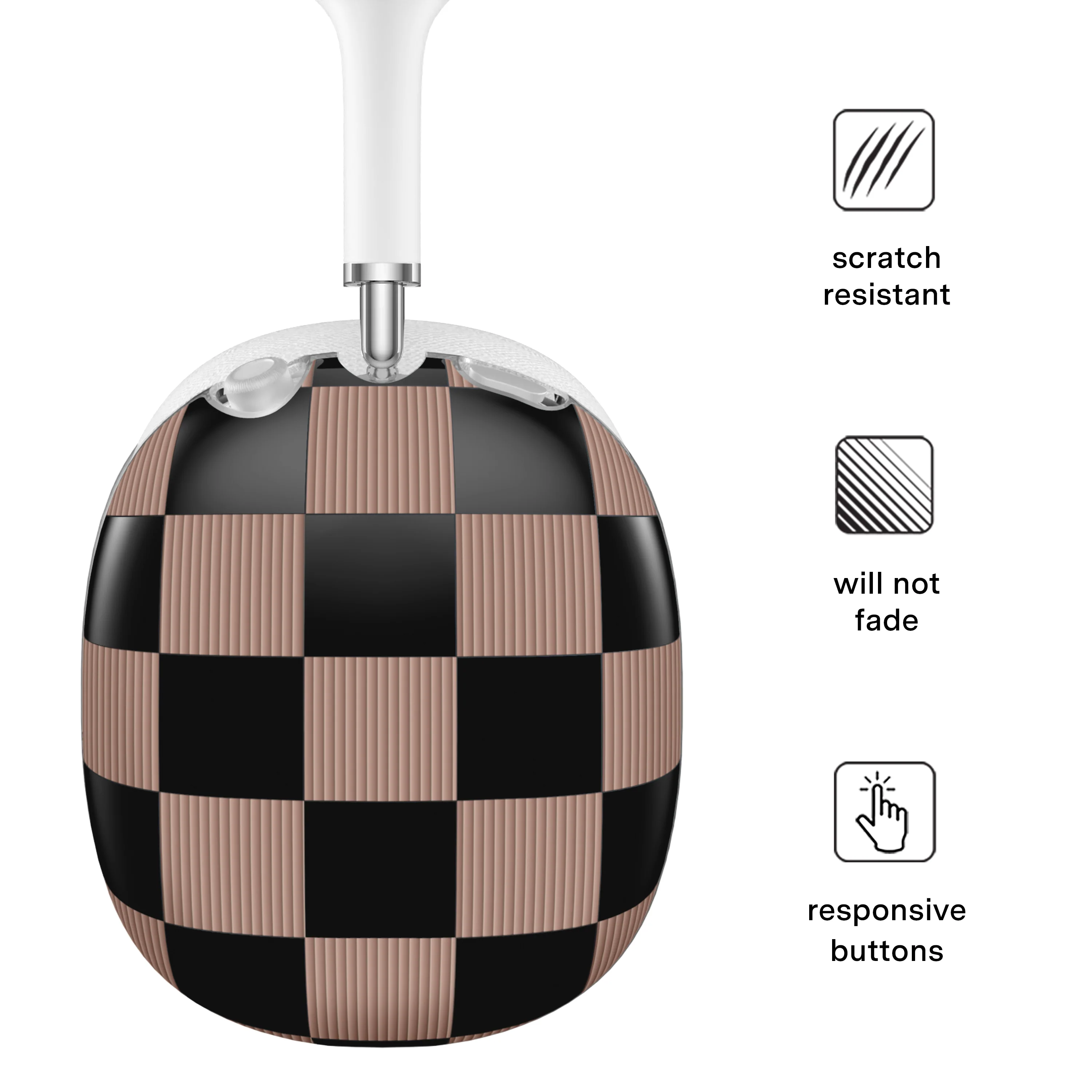 Mocha Vibe Checkered AirPod Max Case - Image 3