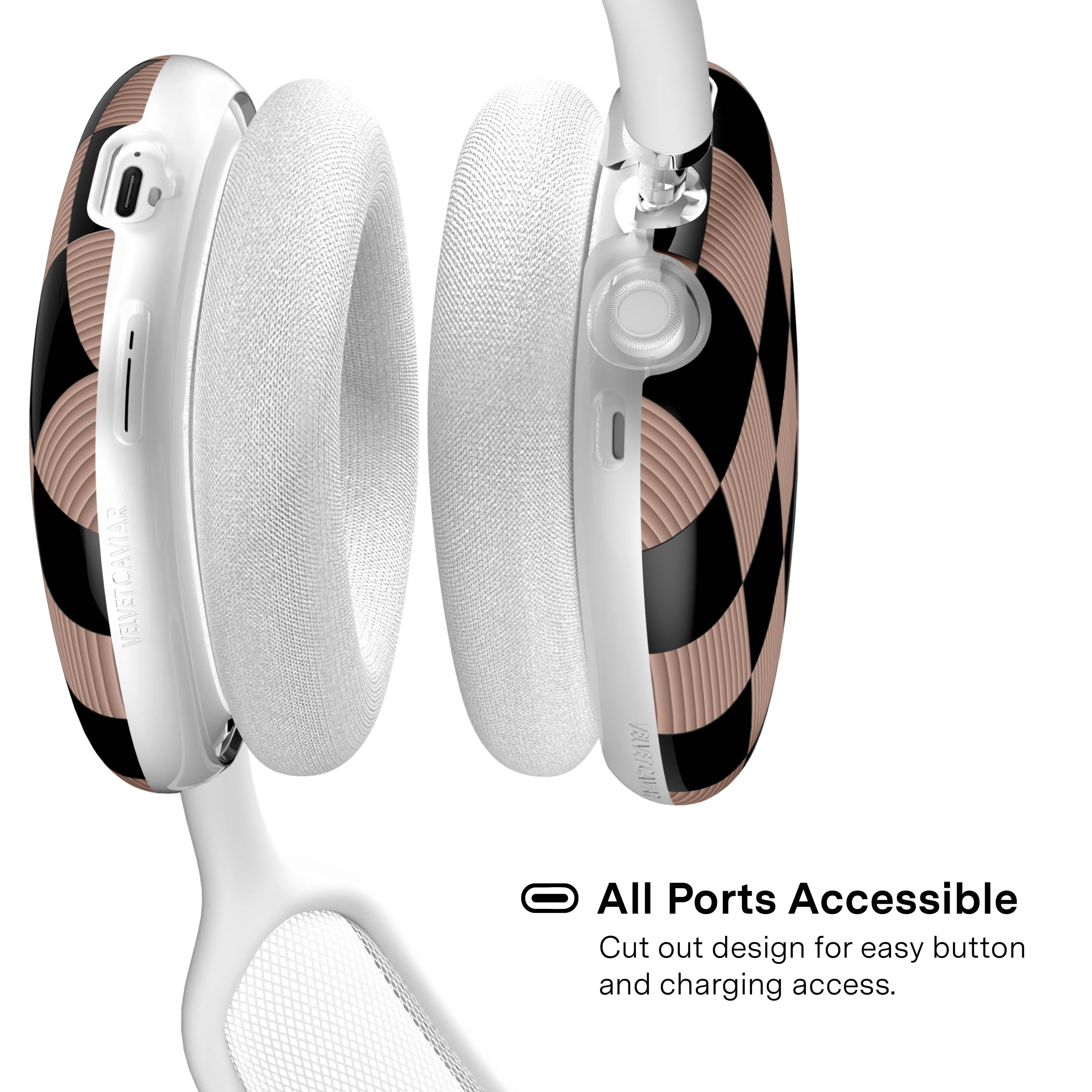 Mocha Vibe Checkered AirPod Max Case - Image 4