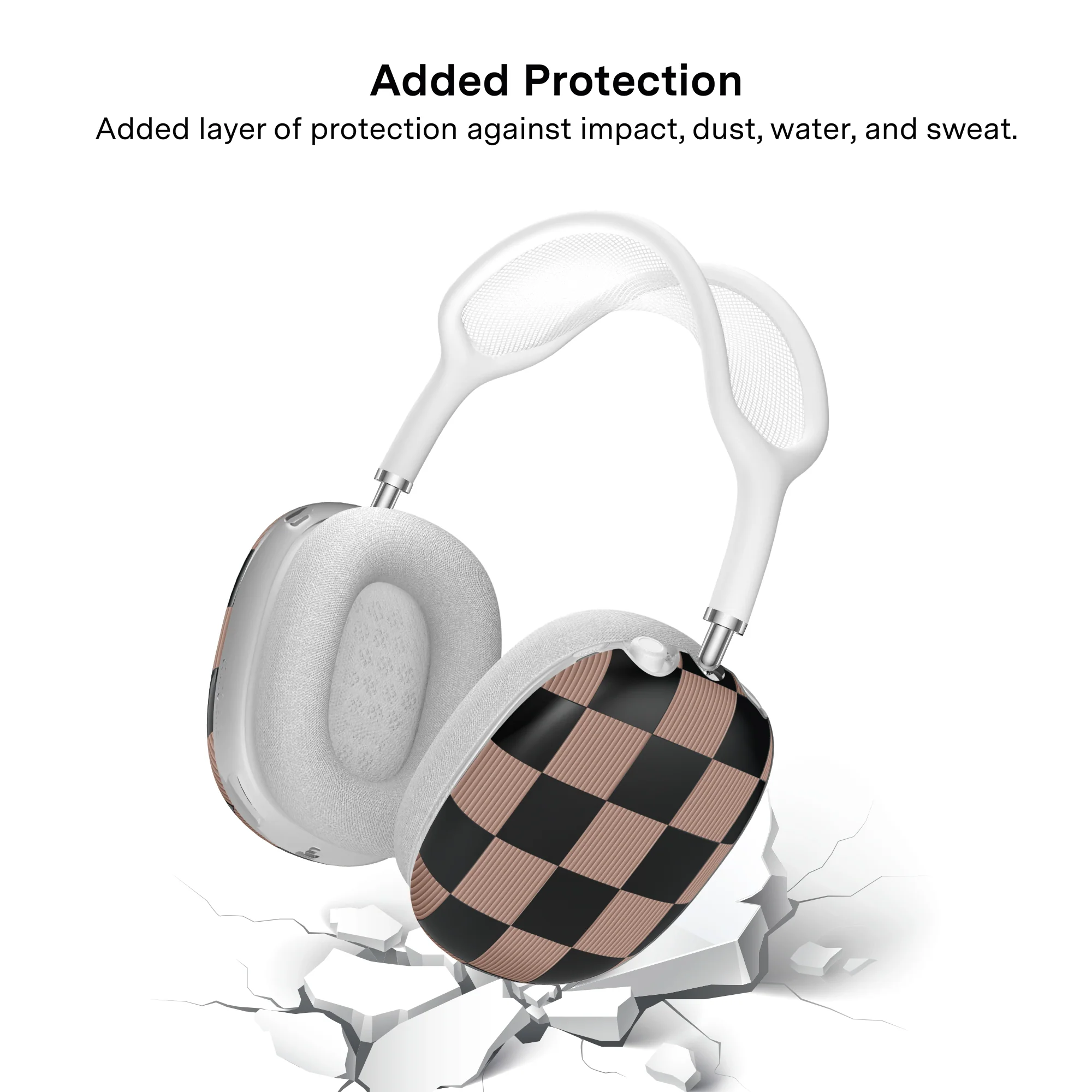 Mocha Vibe Checkered AirPod Max Case - Image 5