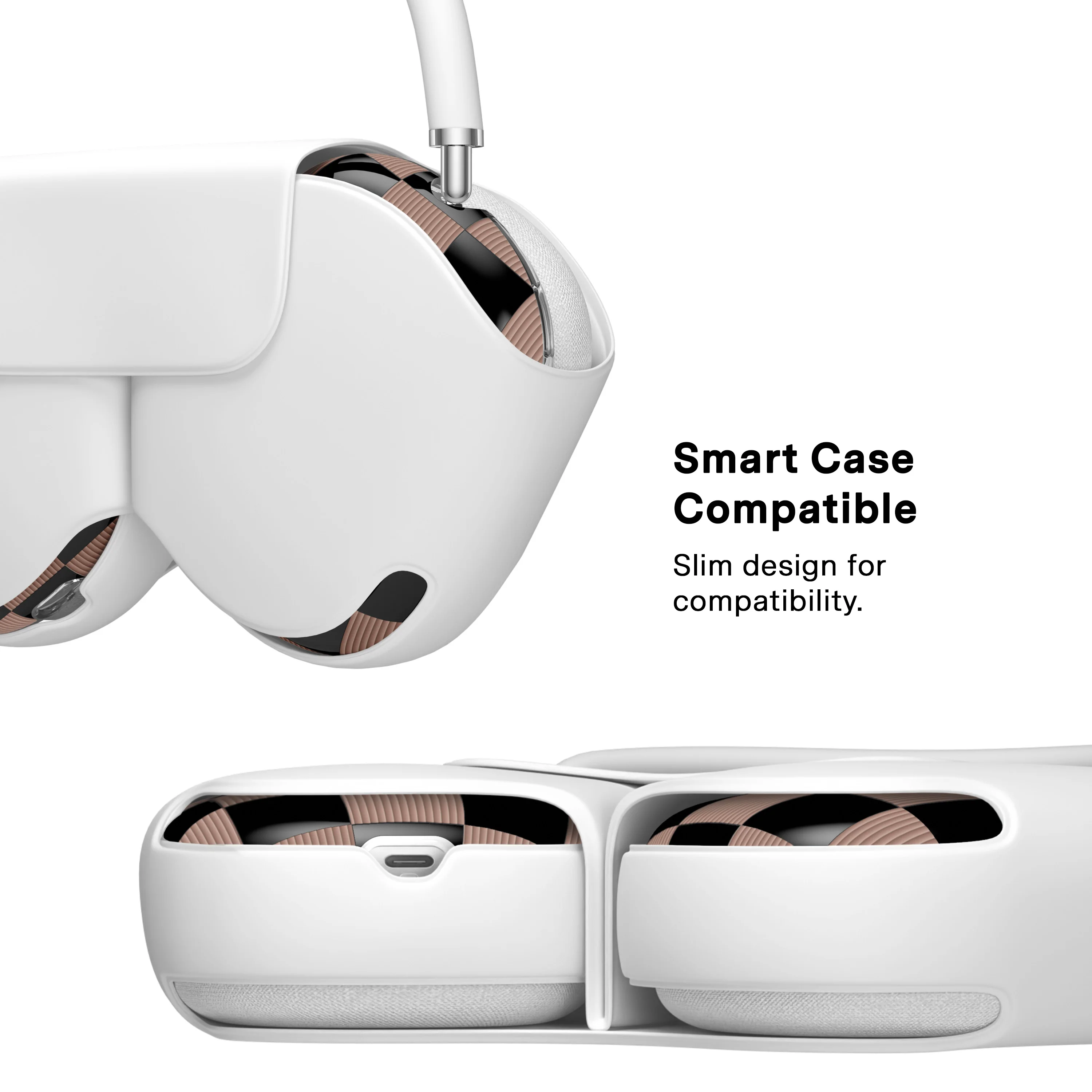 Mocha Vibe Checkered AirPod Max Case - Image 6