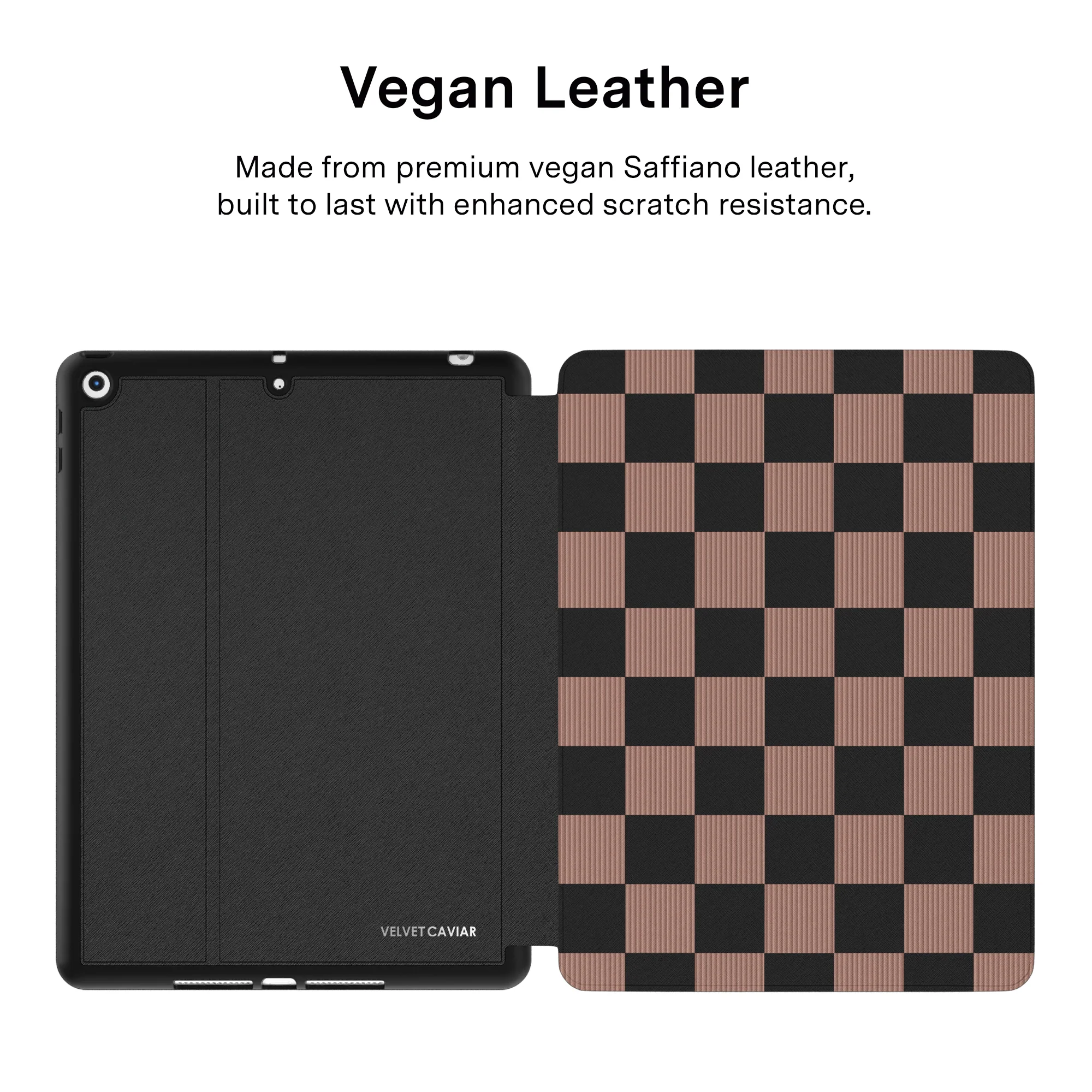 Mocha Vibe Checkered iPad Case - Image 4