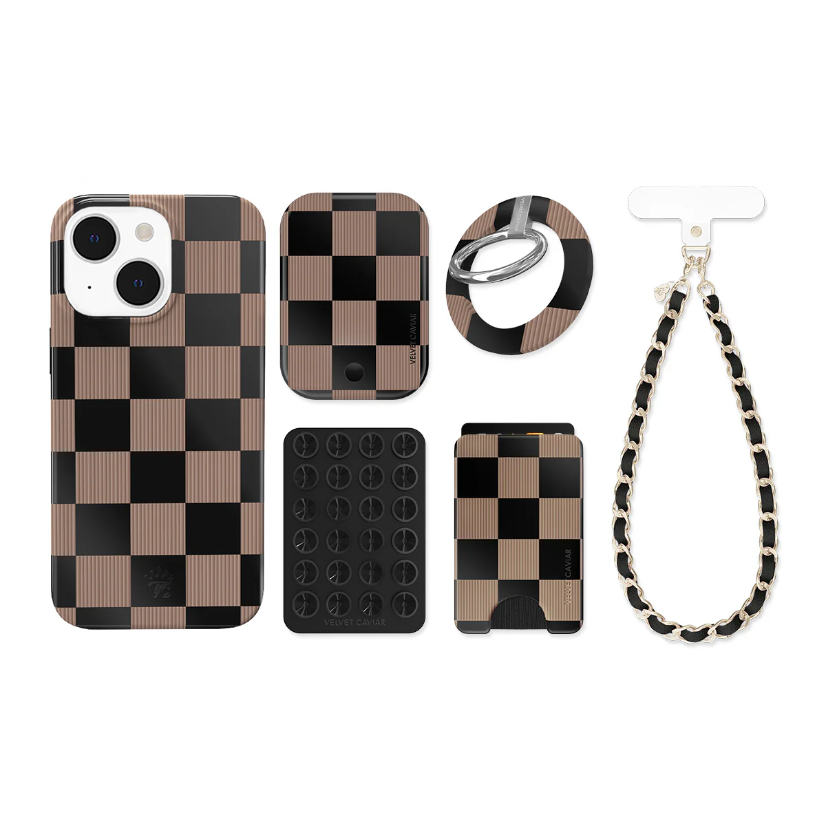 Mocha Vibe Checkered iPhone Bundle Set - Image 12